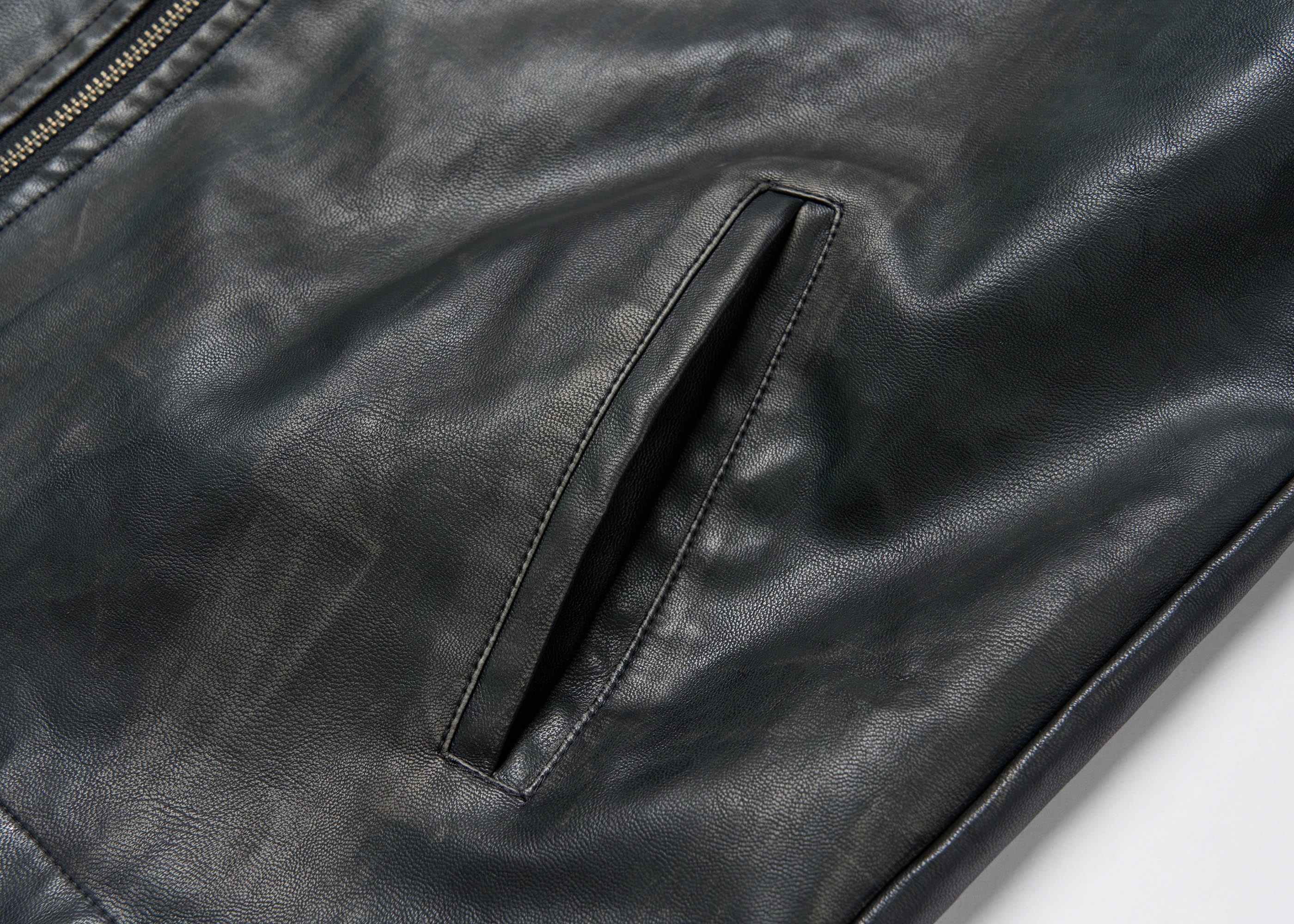 SAVAGEGROWTHWORLD Crossed Spliced Rivet Faux Leather Jacket, premium urban and streetwear designers apparel on PROJECTISR.com, SAVAGEGROWTHWORLD