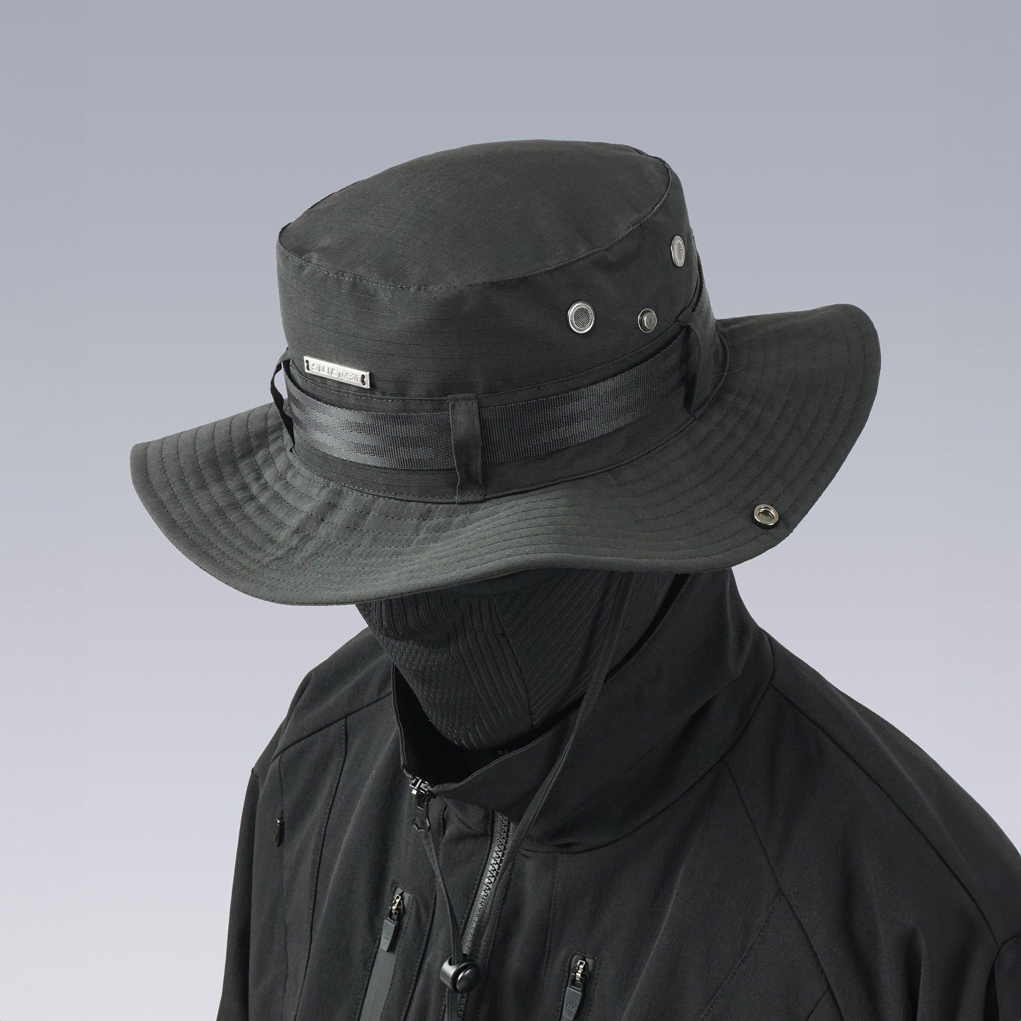 SILENSTORM Tactical Drawstring Wide-Brim Bucket Hat, premium urban and streetwear designers apparel on PROJECTISR.com, SILENSTORM