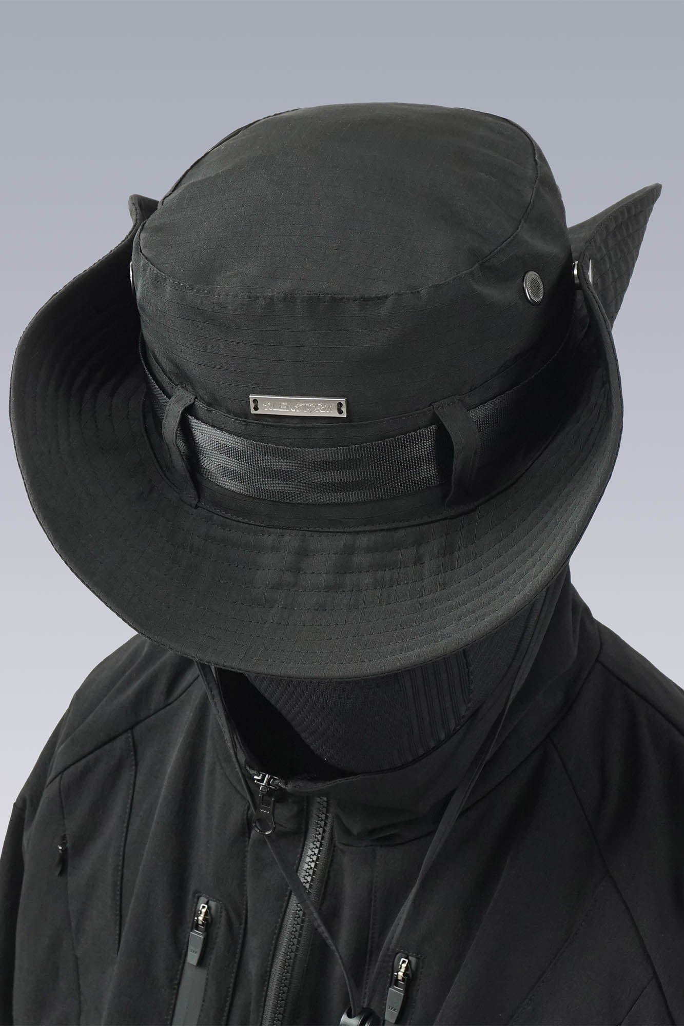 SILENSTORM Tactical Drawstring Wide-Brim Bucket Hat, premium urban and streetwear designers apparel on PROJECTISR.com, SILENSTORM