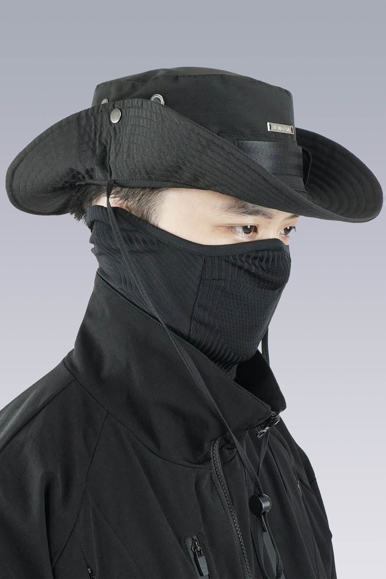 SILENSTORM Tactical Drawstring Wide-Brim Bucket Hat, premium urban and streetwear designers apparel on PROJECTISR.com, SILENSTORM