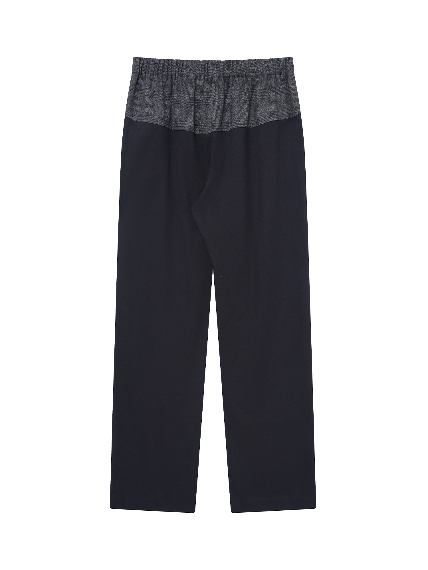 OUYANG WENJUN Contrast Spliced Elastic-Waist Trousers, premium urban and streetwear designers apparel on PROJECTISR.com, OUYANG WENJUN