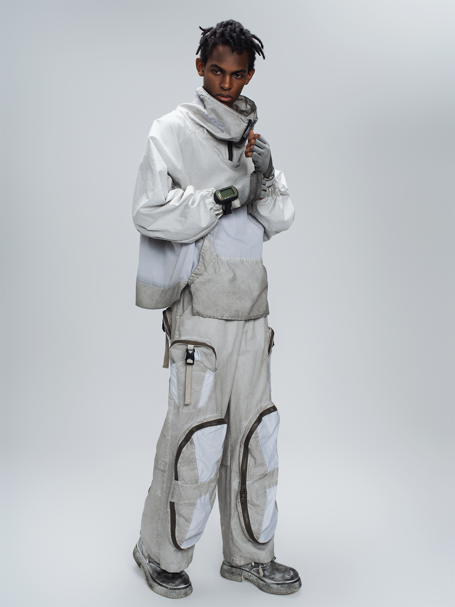 STEAM Multi-Pocket Spliced Parachute Cargo Pants
