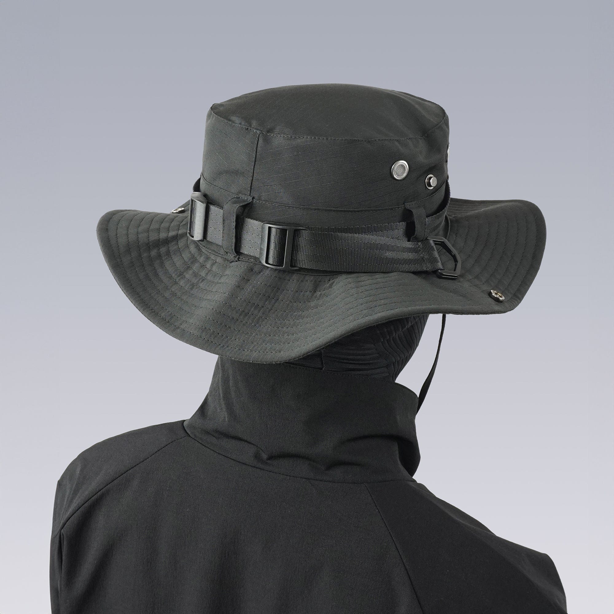 SILENSTORM Tactical Drawstring Wide-Brim Bucket Hat, premium urban and streetwear designers apparel on PROJECTISR.com, SILENSTORM