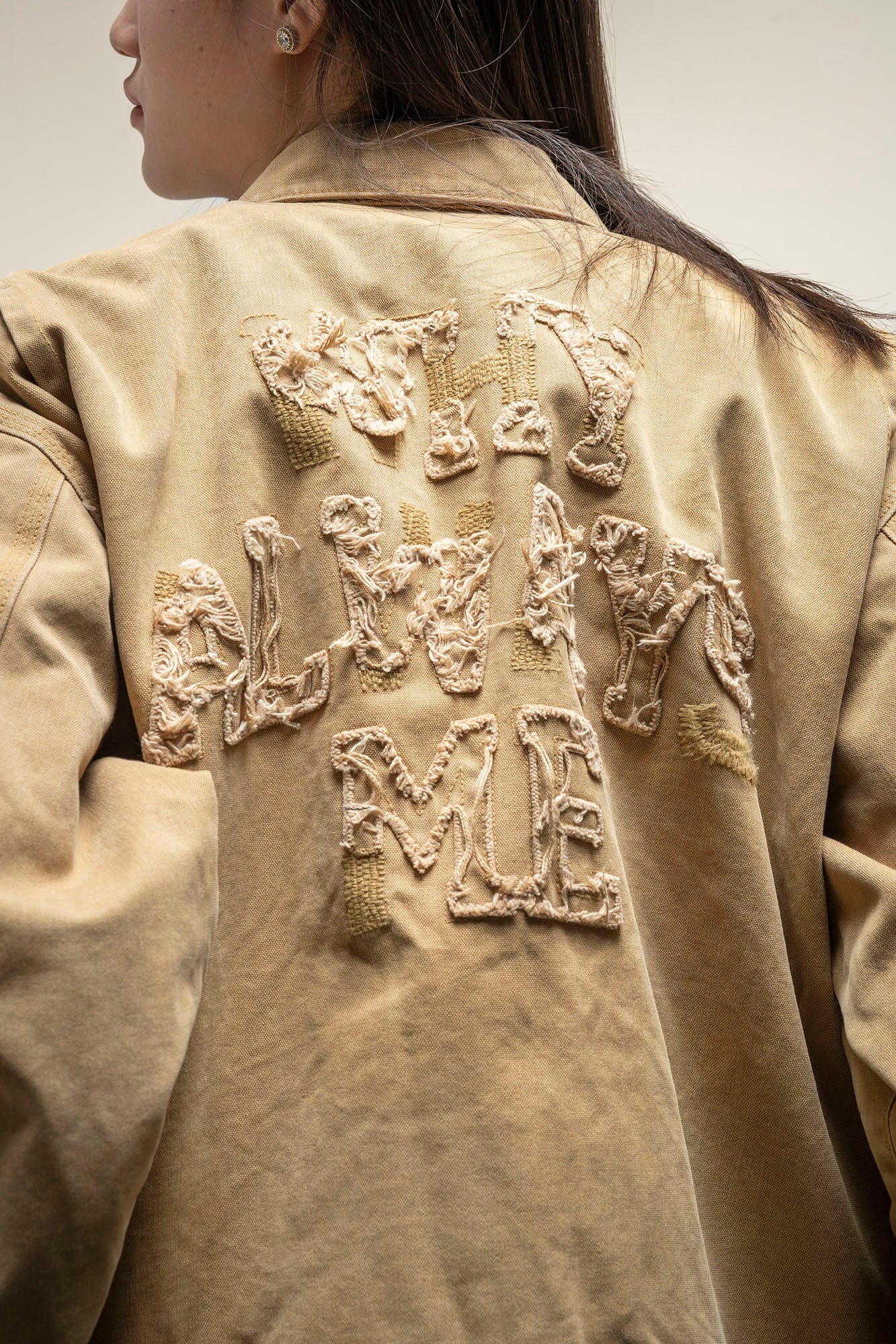 MAKEMORE Distressed Frayed Patch Utility Jacket, premium urban and streetwear designers apparel on PROJECTISR.com, MAKEMORE