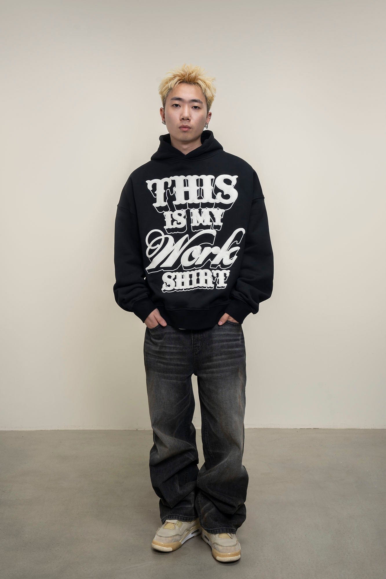 MAKEMORE Graphic Patch Oversized Hoodie, premium urban and streetwear designers apparel on PROJECTISR.com, MAKEMORE