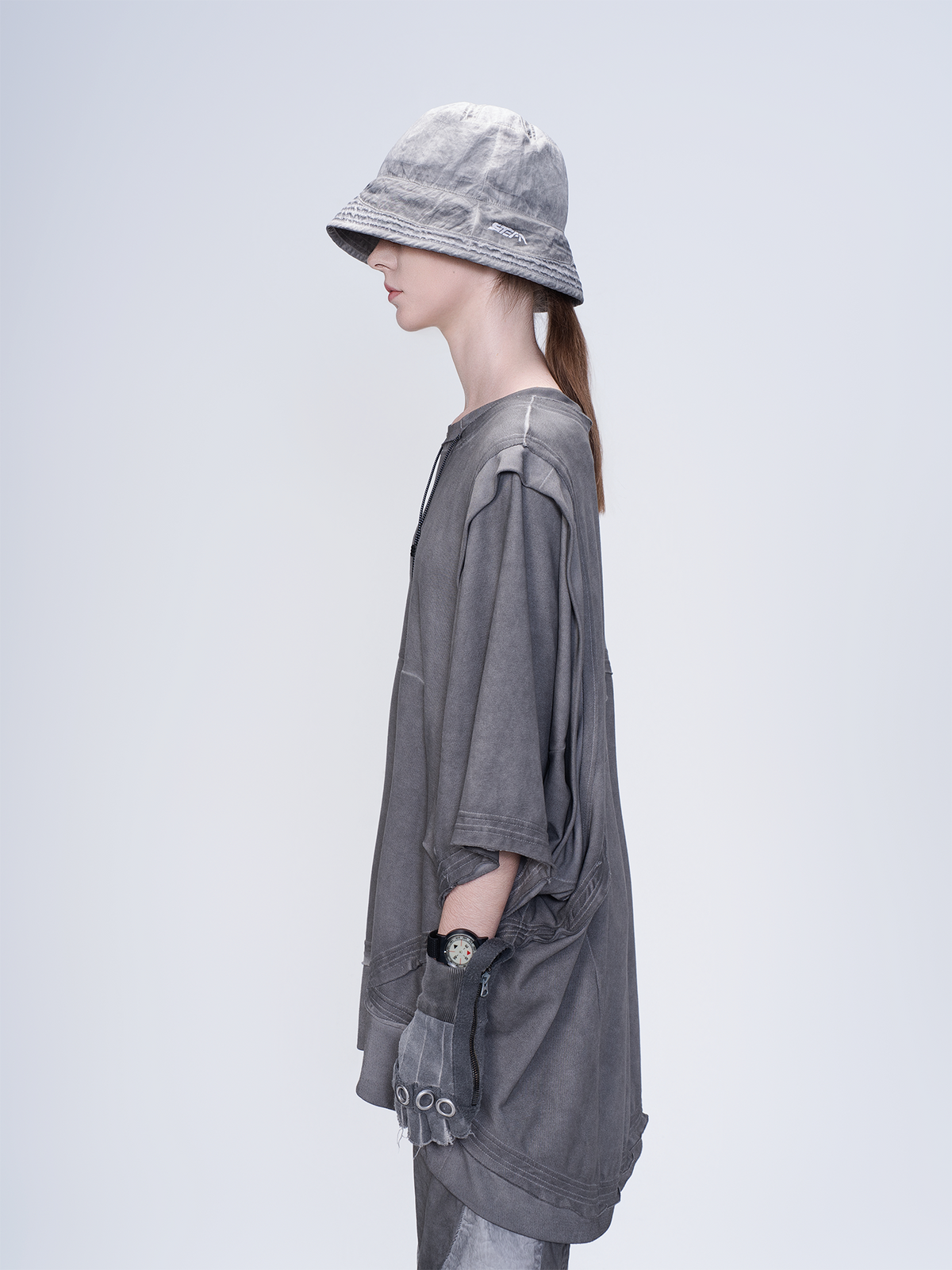 STEAM Washed Distressed Bucket Hat