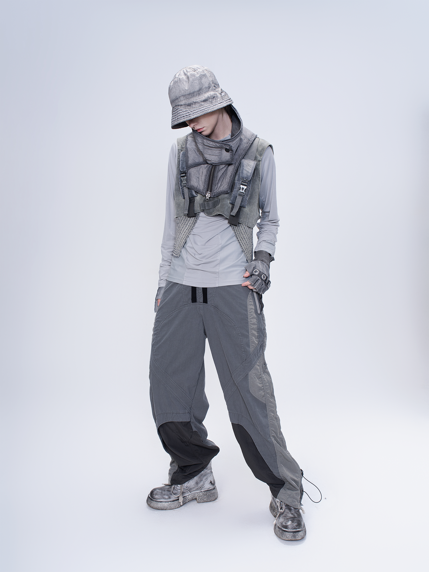 STEAM Washed Distressed Bucket Hat