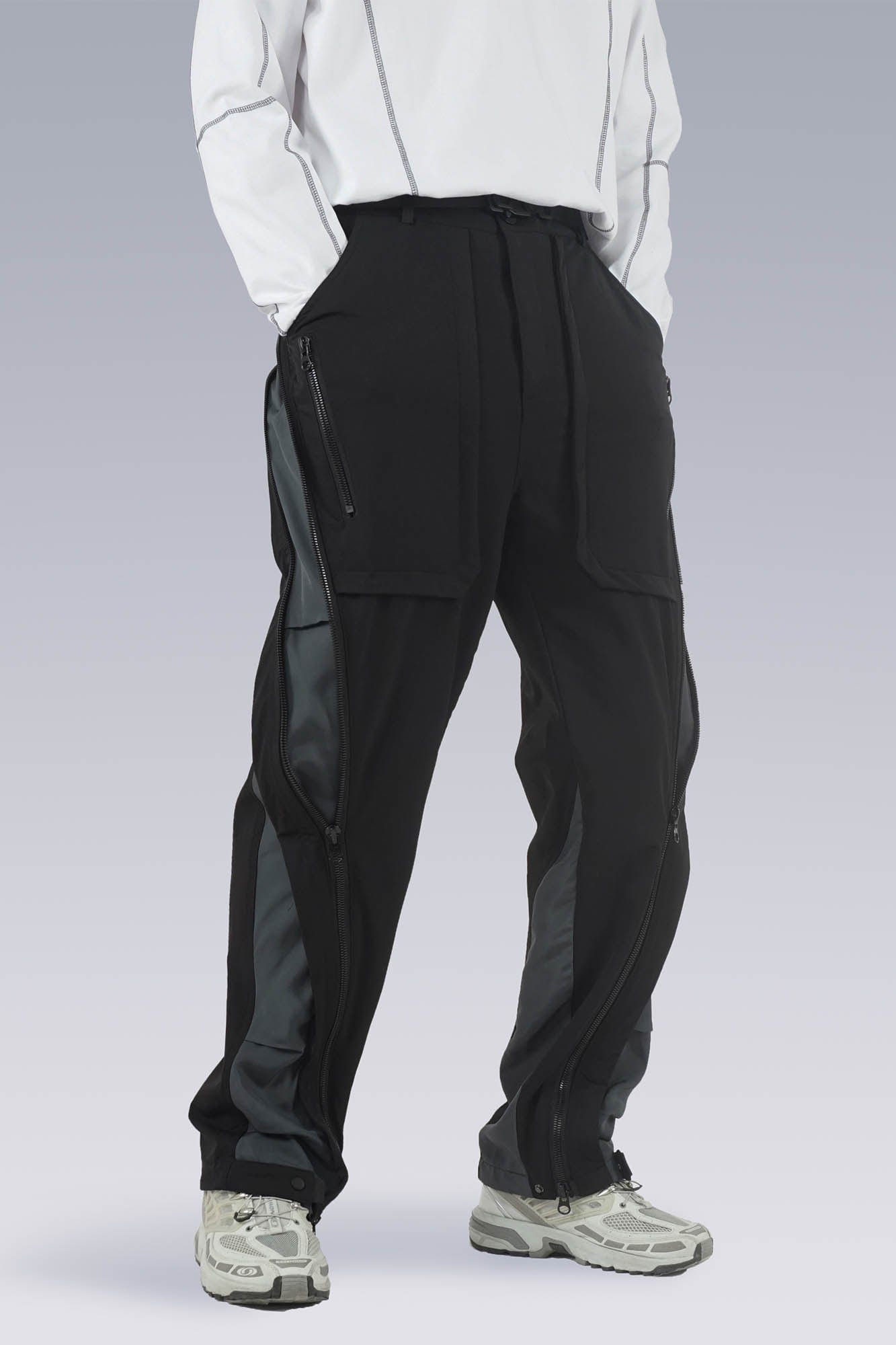 SILENSTORM Side-Zip Spliced Tactical Pants, premium urban and streetwear designers apparel on PROJECTISR.com, SILENSTORM