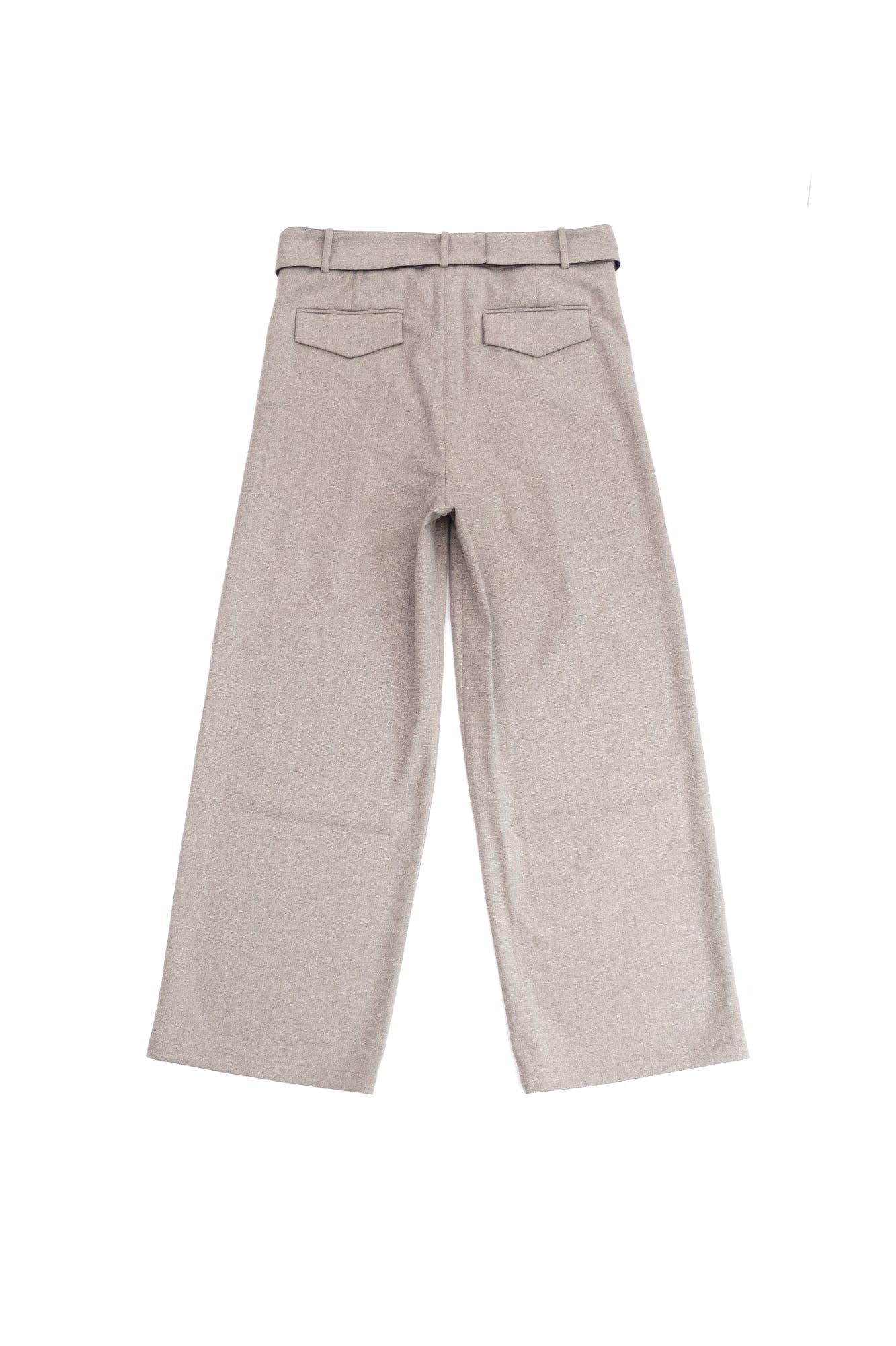 IN EXISTENCE Pleated Belted Wide-Leg Trousers
