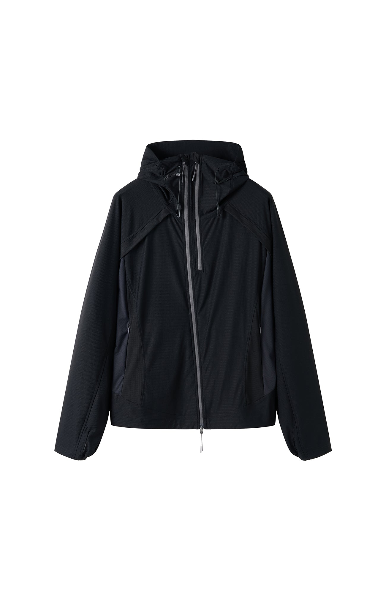 MOITIEDEPETALE Dual-Zip Cooling UV Protection Hooded Jacket