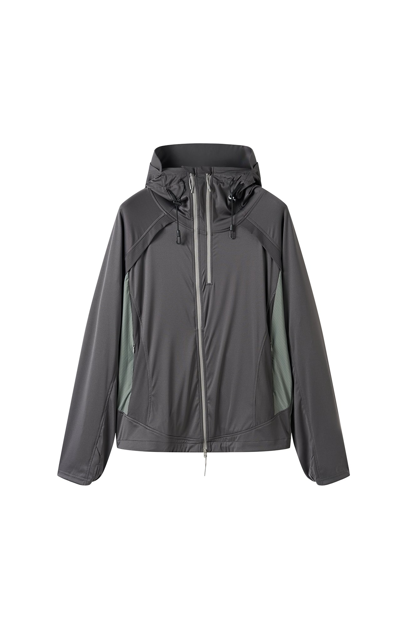 MOITIEDEPETALE Dual-Zip Cooling UV Protection Hooded Jacket
