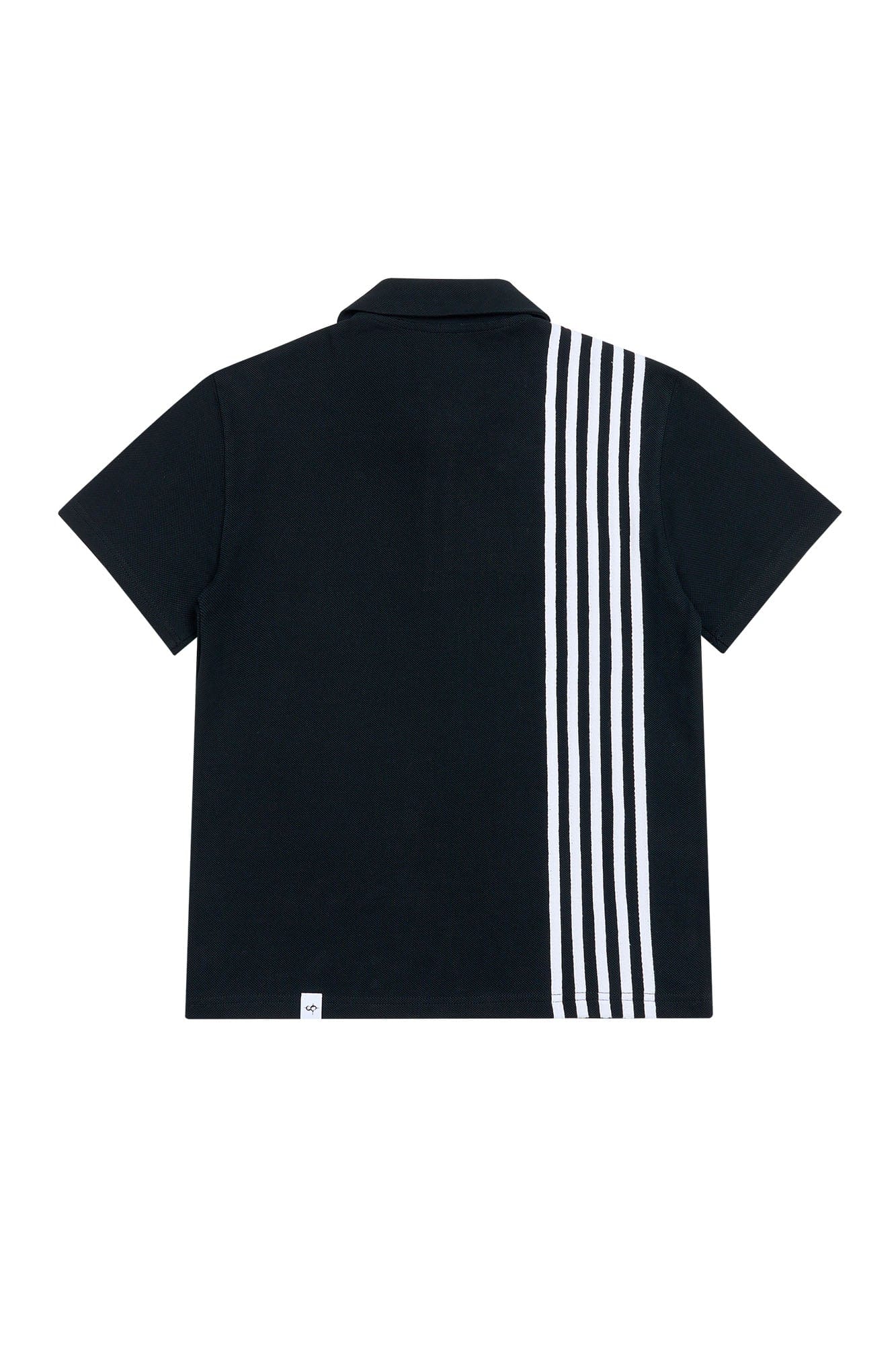 SAVAGEGROWTHWORLD No Wasted Potential Stripe-Back Polo T-Shirt, premium urban and streetwear designers apparel on PROJECTISR.com, SAVAGEGROWTHWORLD