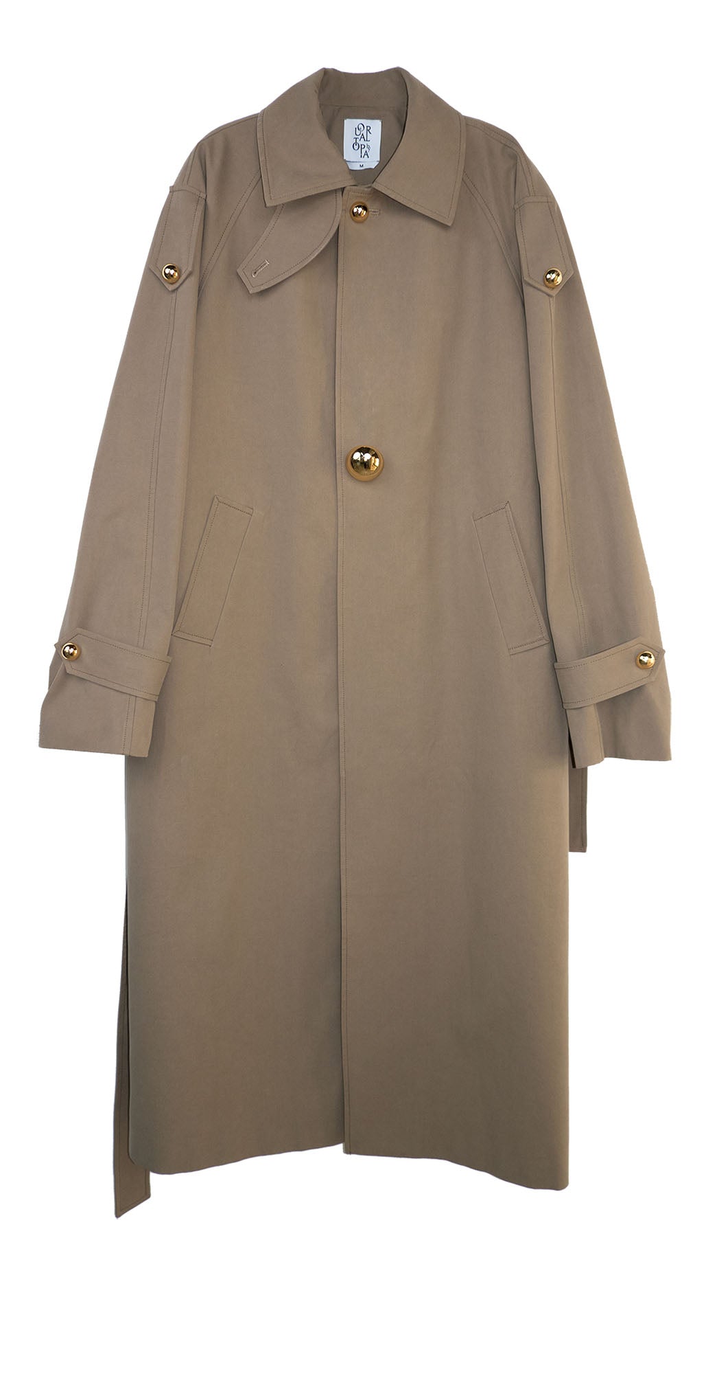 ORAL UTOPIA Essential Metal Button Trench Coat, premium urban and streetwear designers apparel on PROJECTISR.com, ORAL UTOPIA