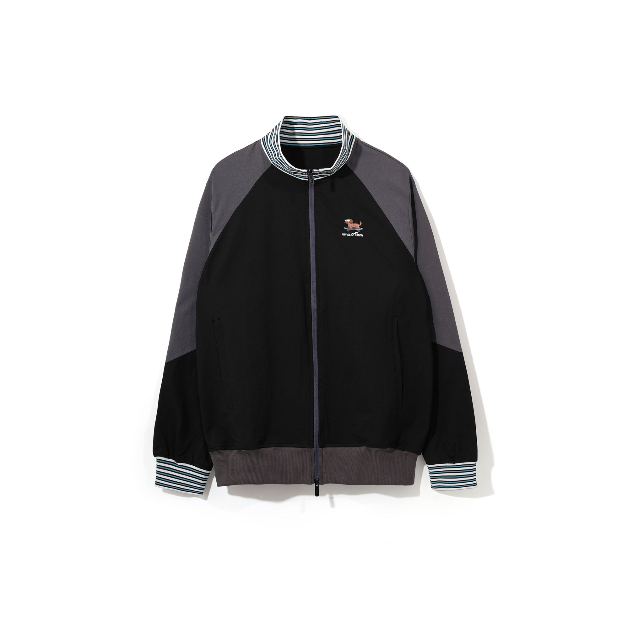 UMAMIISM Contrast Raglan Waterproof Track Jacket, premium urban and streetwear designers apparel on PROJECTISR.com, UMAMIISM