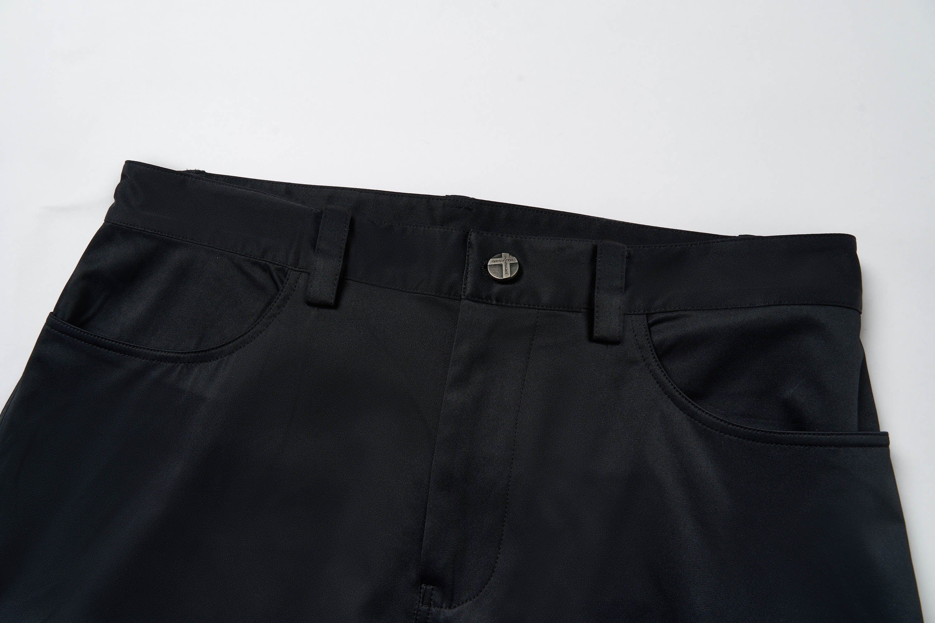 SAVAGEGROWTHWORLD Multi-Pocket Satin Straight-Leg Pants, premium urban and streetwear designers apparel on PROJECTISR.com, SAVAGEGROWTHWORLD