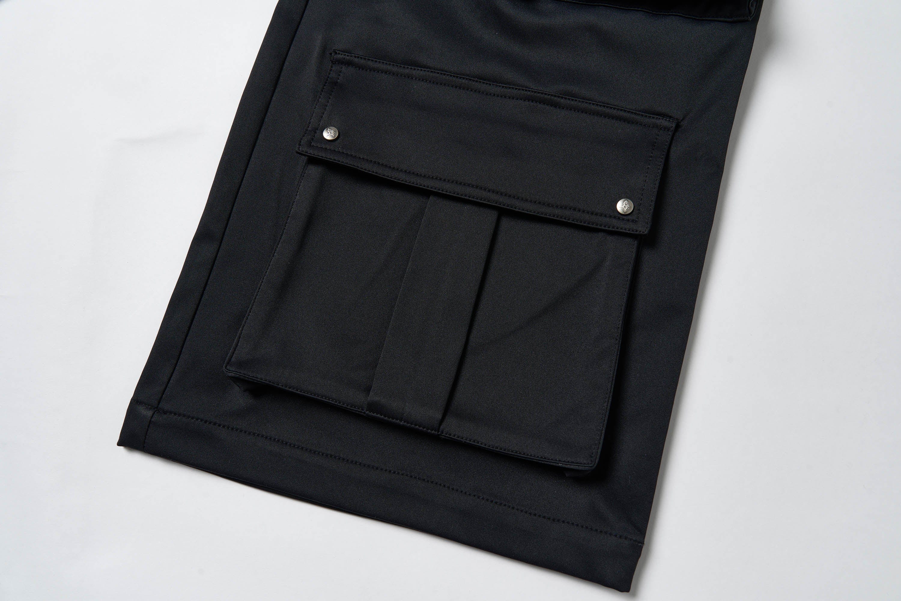 SAVAGEGROWTHWORLD Multi-Pocket Satin Straight-Leg Pants, premium urban and streetwear designers apparel on PROJECTISR.com, SAVAGEGROWTHWORLD