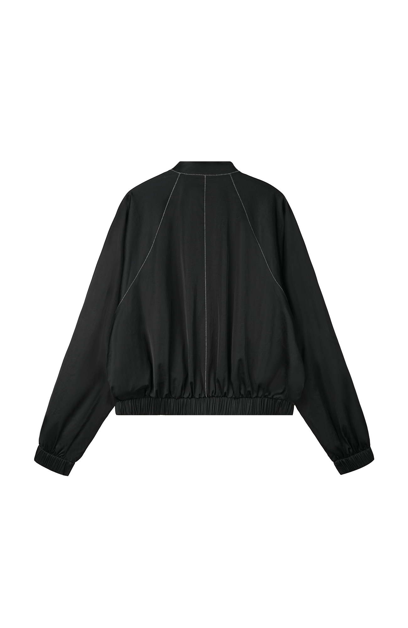 ORGANIC Raglan-Sleeve Satin Zip Jacket, premium urban and streetwear designers apparel on PROJECTISR.com, ORGANIC EMOTION