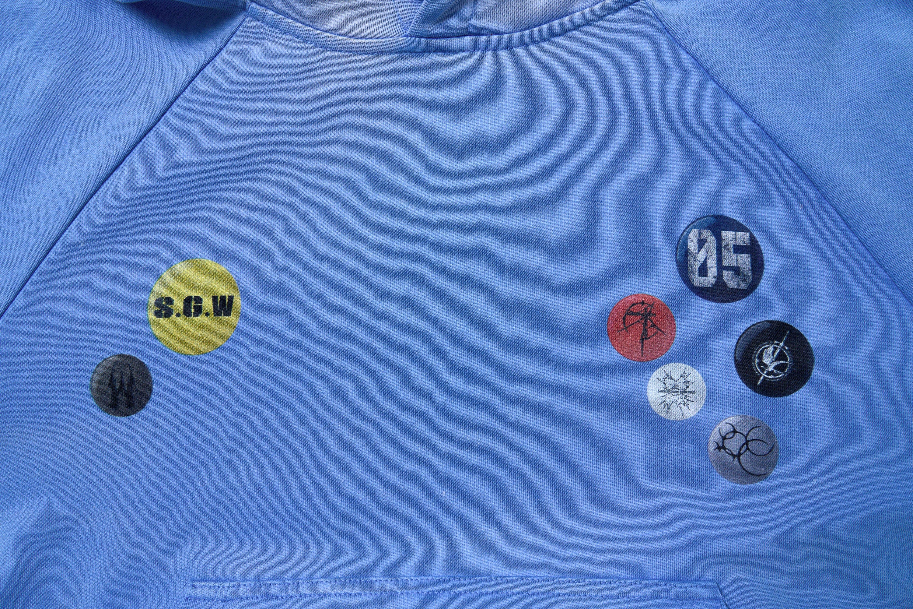 SAVAGEGROWTHWORLD Washed Badge Graphic Gradient Hoodie, premium urban and streetwear designers apparel on PROJECTISR.com, SAVAGEGROWTHWORLD