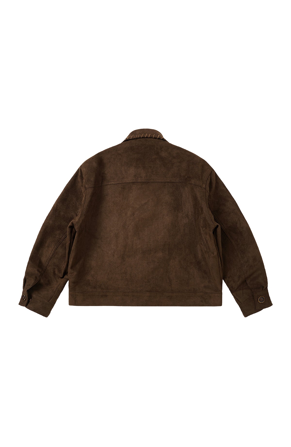 BOTANICA Retro Faux Suede Flap-Pocket Biker Jacket