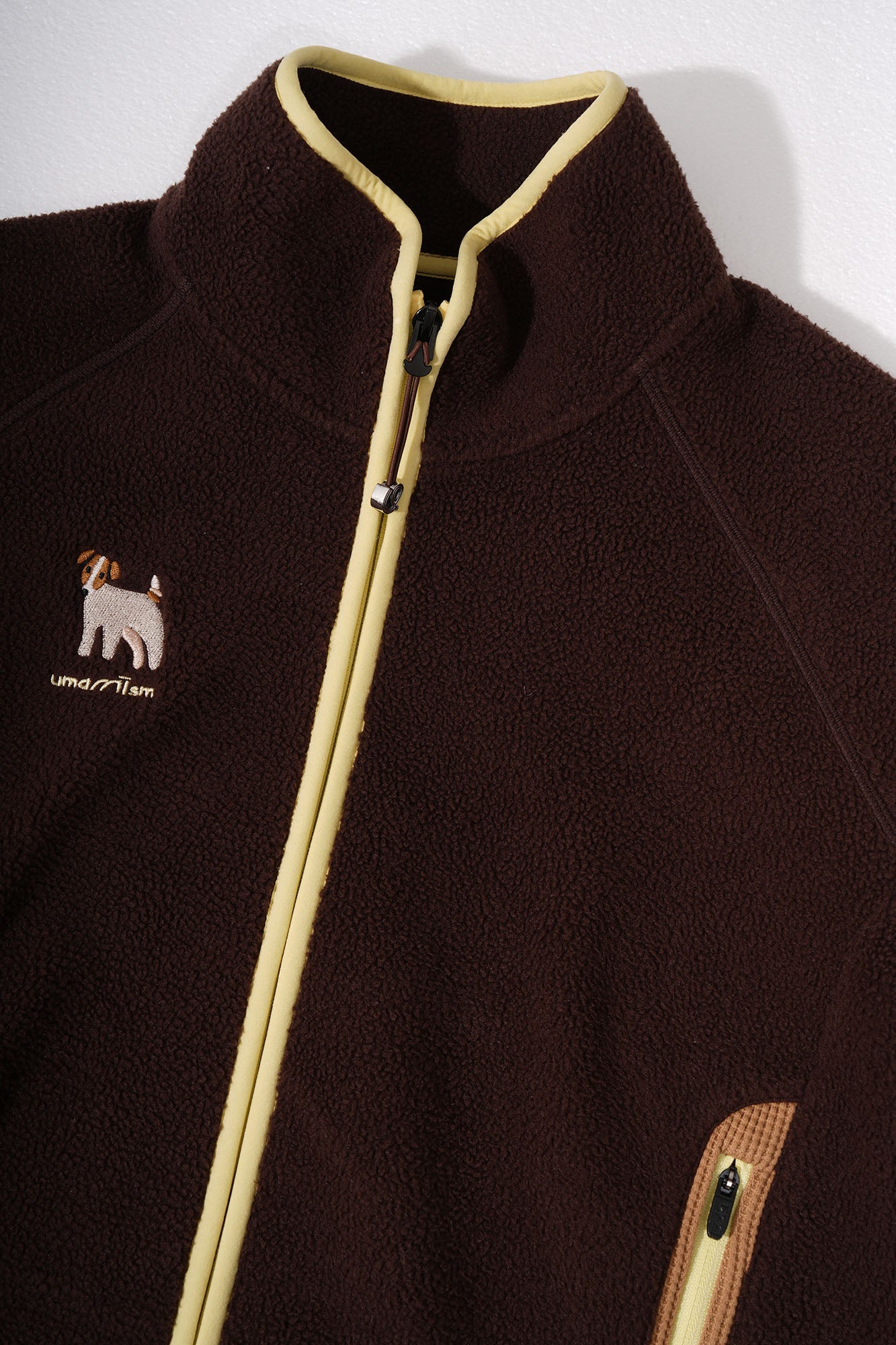 UMAMIISM Contrast Trim Fleece Jacket, premium urban and streetwear designers apparel on PROJECTISR.com, UMAMIISM