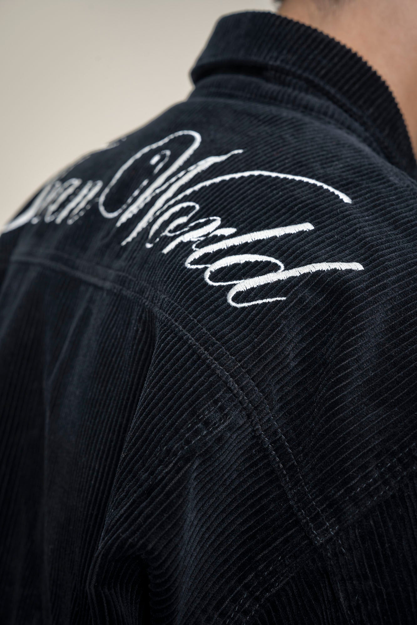 MAKEMORE Script Embroidered Corduroy Jacket