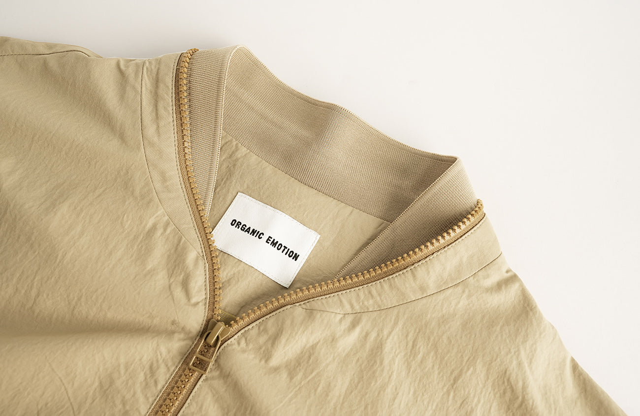 ORGANIC Ruched-Sleeve Bomber Jacket, premium urban and streetwear designers apparel on PROJECTISR.com, ORGANIC EMOTION