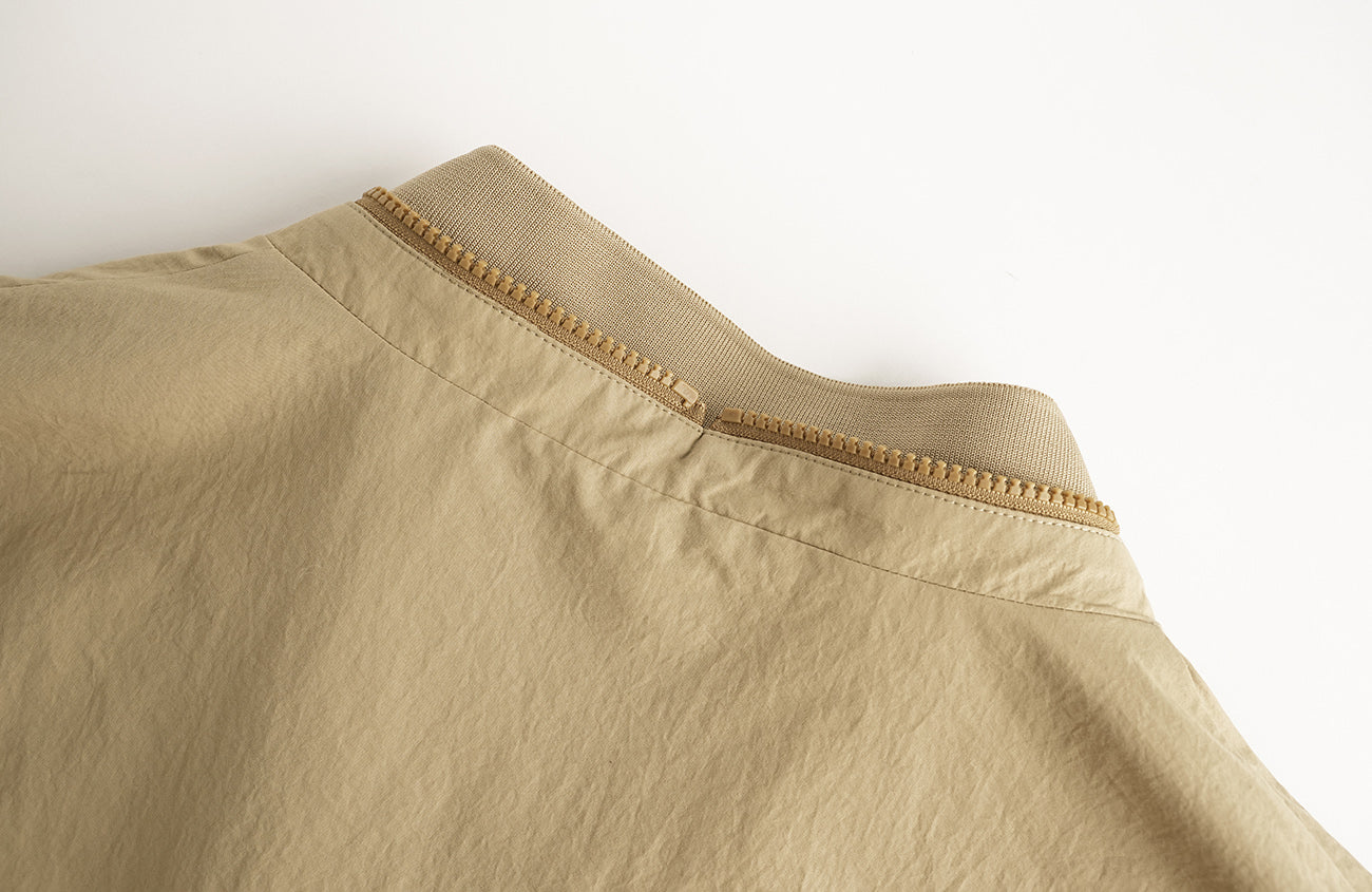 ORGANIC Ruched-Sleeve Bomber Jacket, premium urban and streetwear designers apparel on PROJECTISR.com, ORGANIC EMOTION