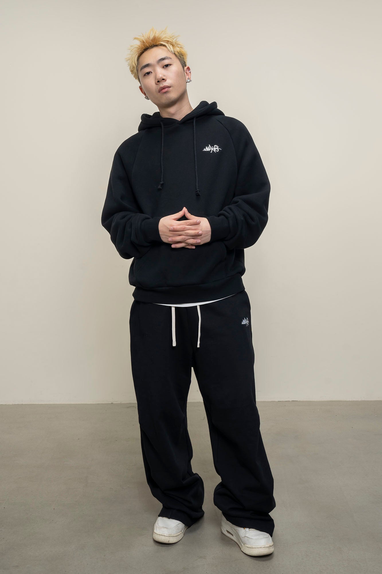 MAKEMORE LOGO Embroidered Drawstring Hoodie