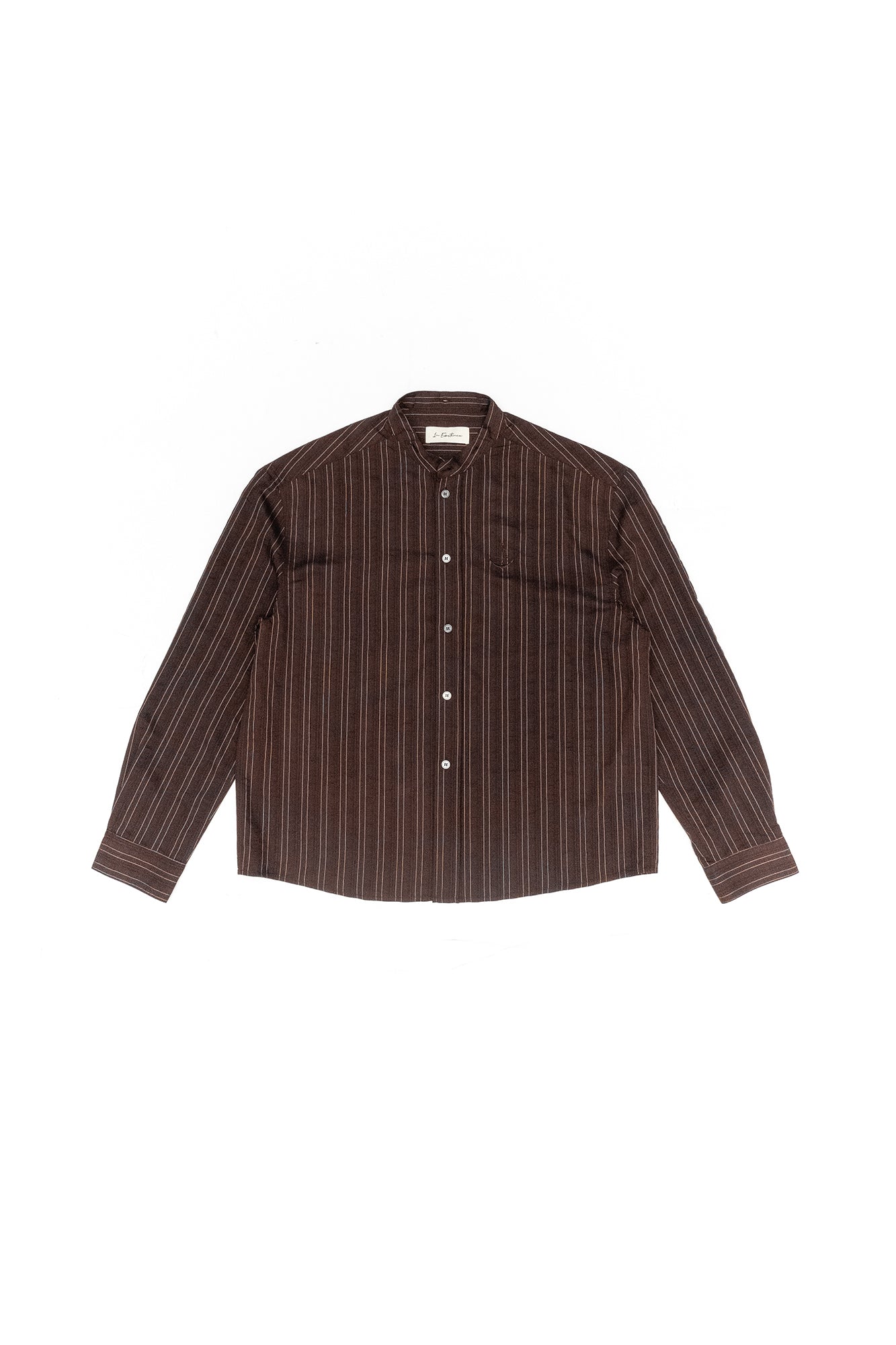 IN EXISTENCE Pinstriped Detachable-Collar Shirt