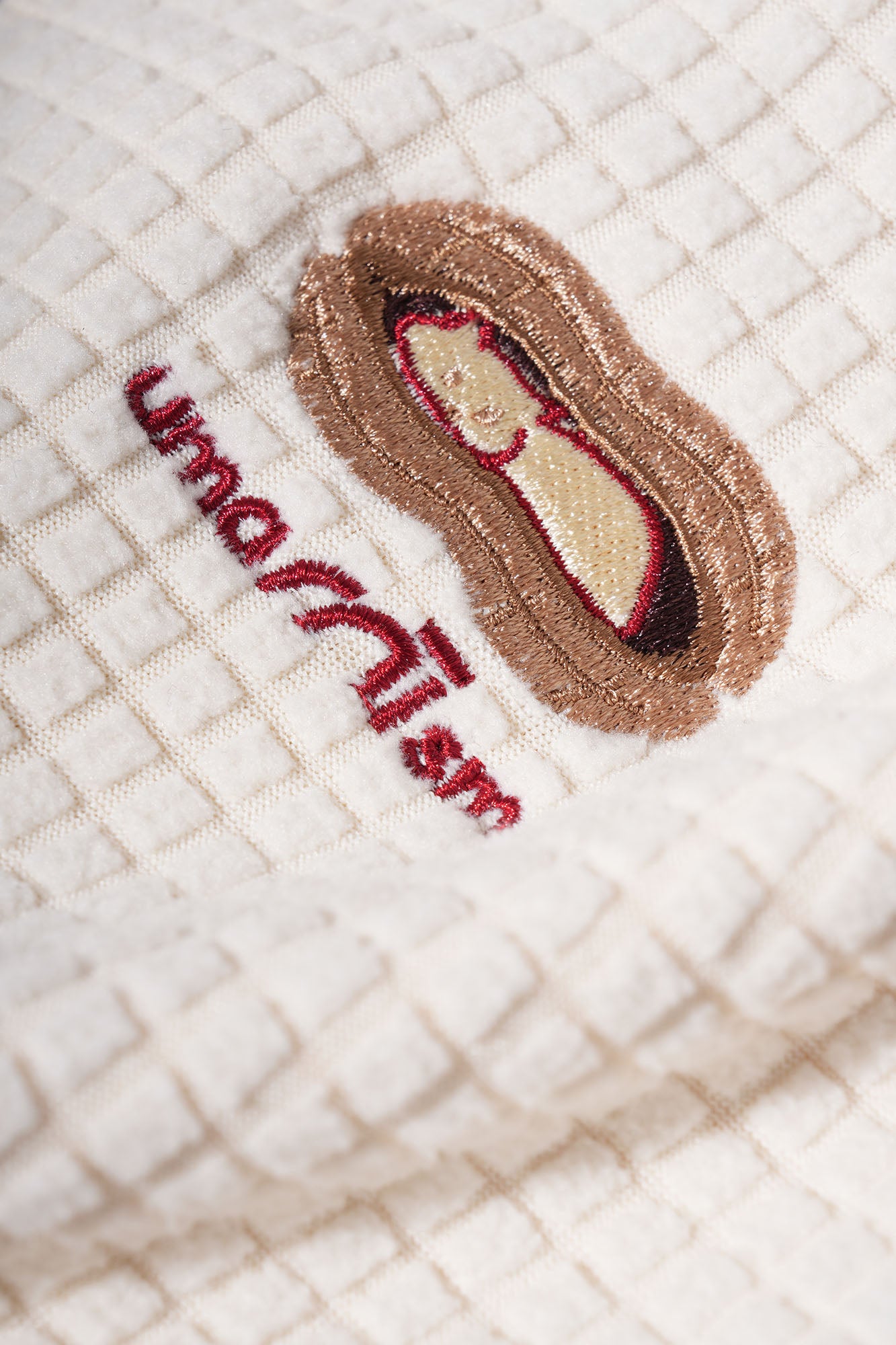 UMAMIISM Waffle Embroidered Fleece-Lined Jacket, premium urban and streetwear designers apparel on PROJECTISR.com, UMAMIISM