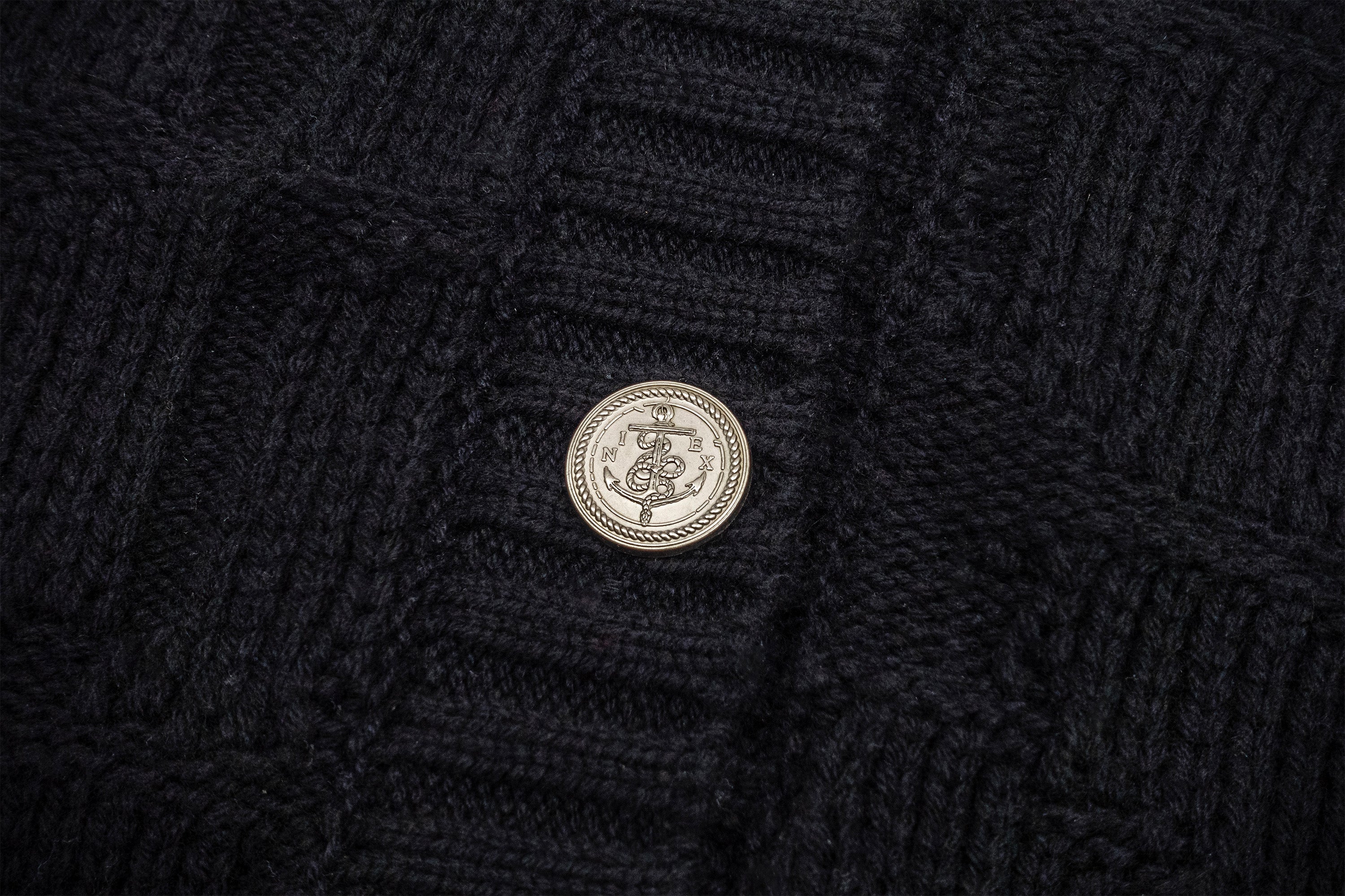 IN EXISTENCE Wool-Blend Snake Scale Jacquard Cardigan