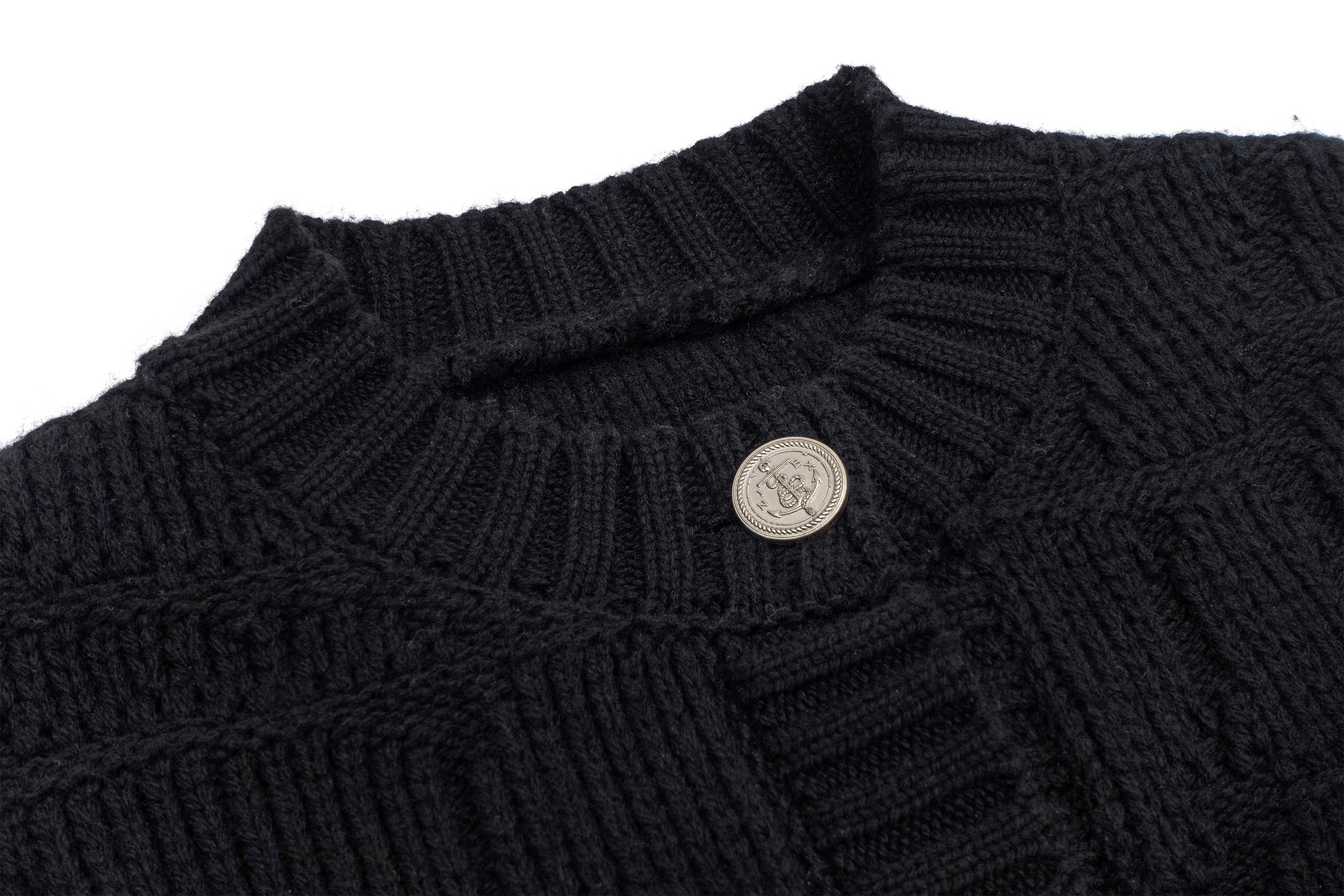 IN EXISTENCE Wool-Blend Snake Scale Jacquard Cardigan