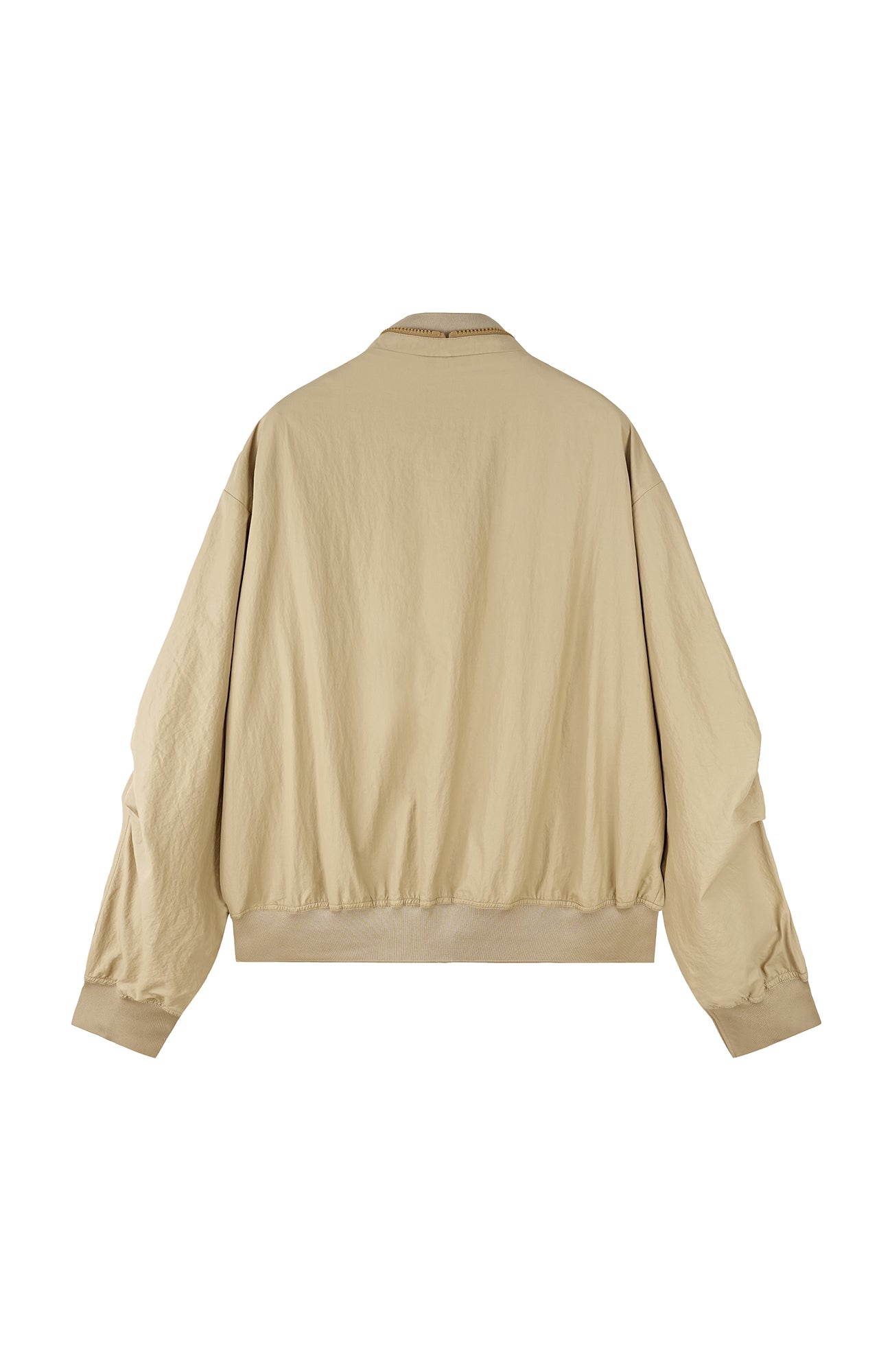 ORGANIC Ruched-Sleeve Bomber Jacket, premium urban and streetwear designers apparel on PROJECTISR.com, ORGANIC EMOTION