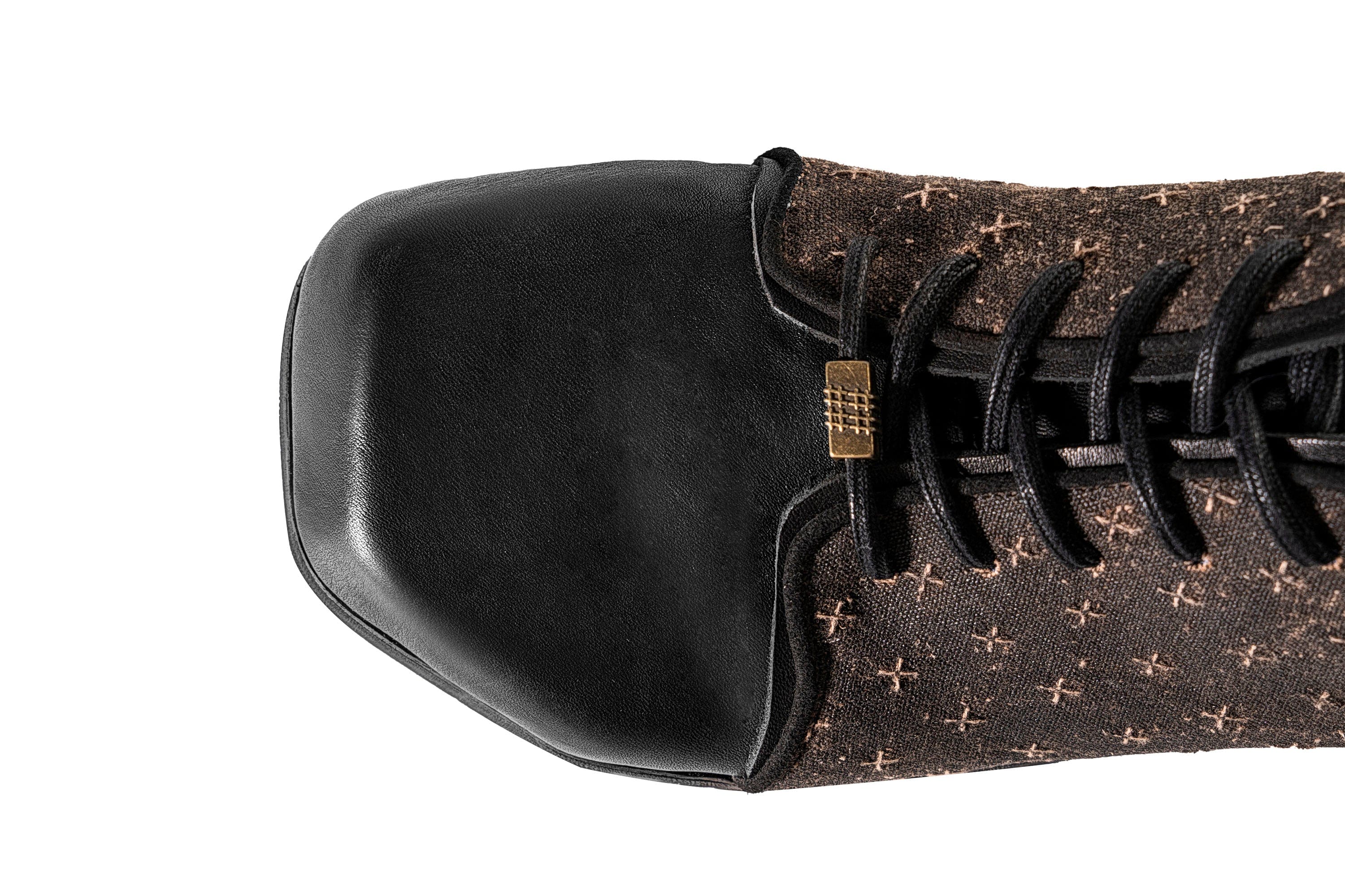 REWRITE Silk Panel Square-Toe Derby Shoes, premium urban and streetwear designers apparel on PROJECTISR.com, REWRITE