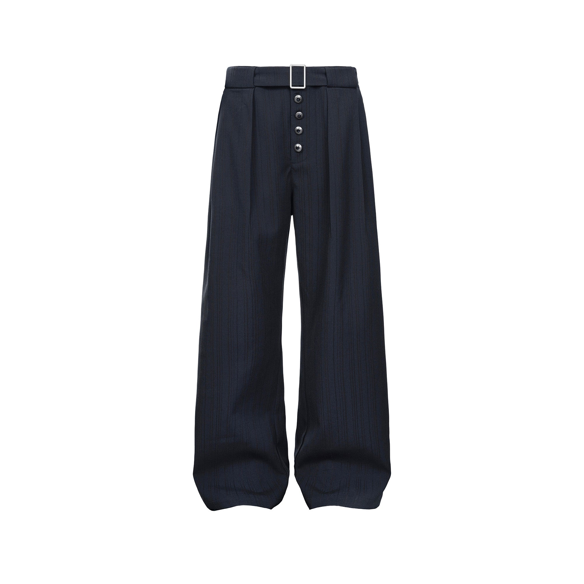 CATSSTAC Button-Closure Striped Double-Pleat Trousers, premium urban and streetwear designers apparel on PROJECTISR.com, CATSSTAC