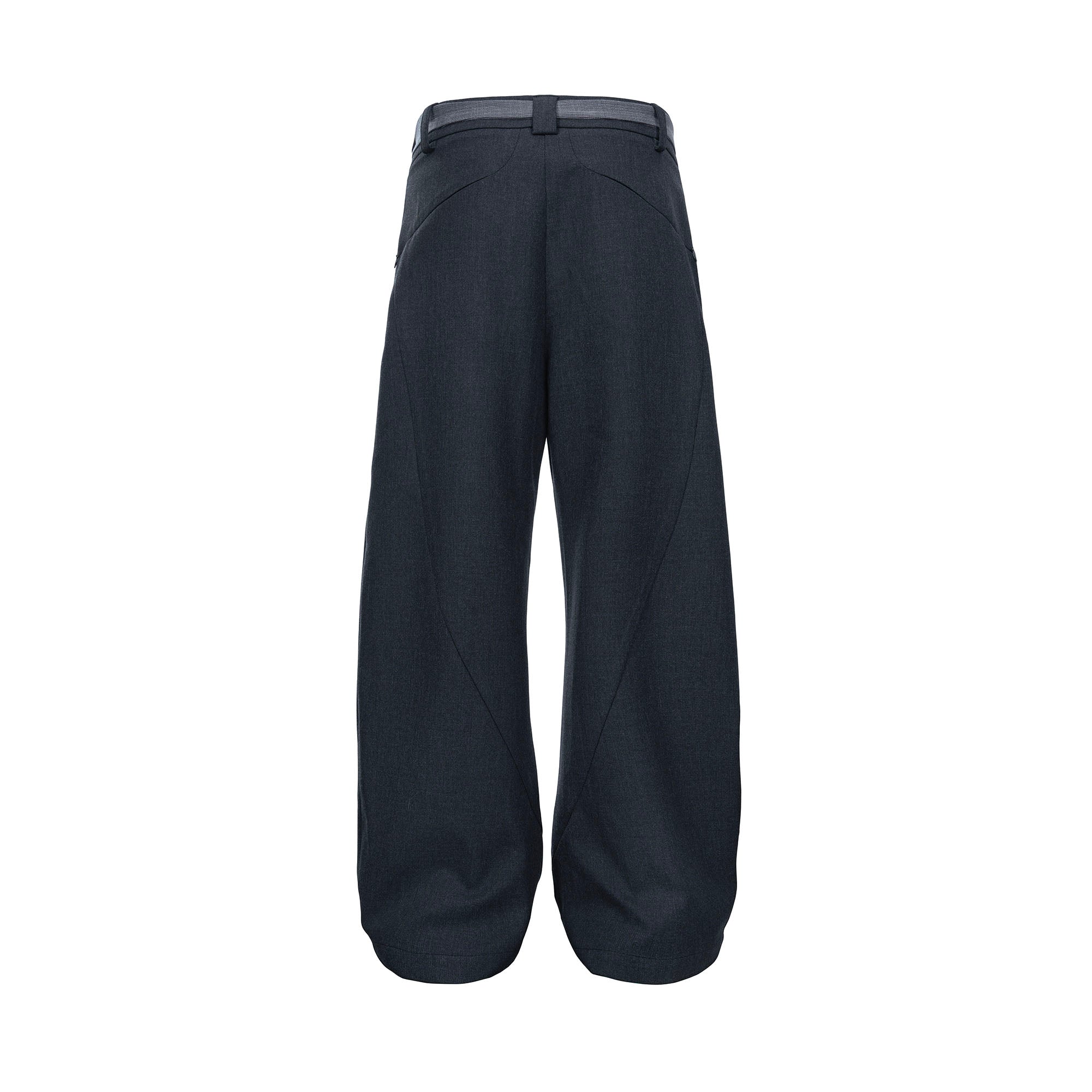 CATSSTAC Detachable-Belt Pleats Wide-Leg Trousers, premium urban and streetwear designers apparel on PROJECTISR.com, CATSSTAC