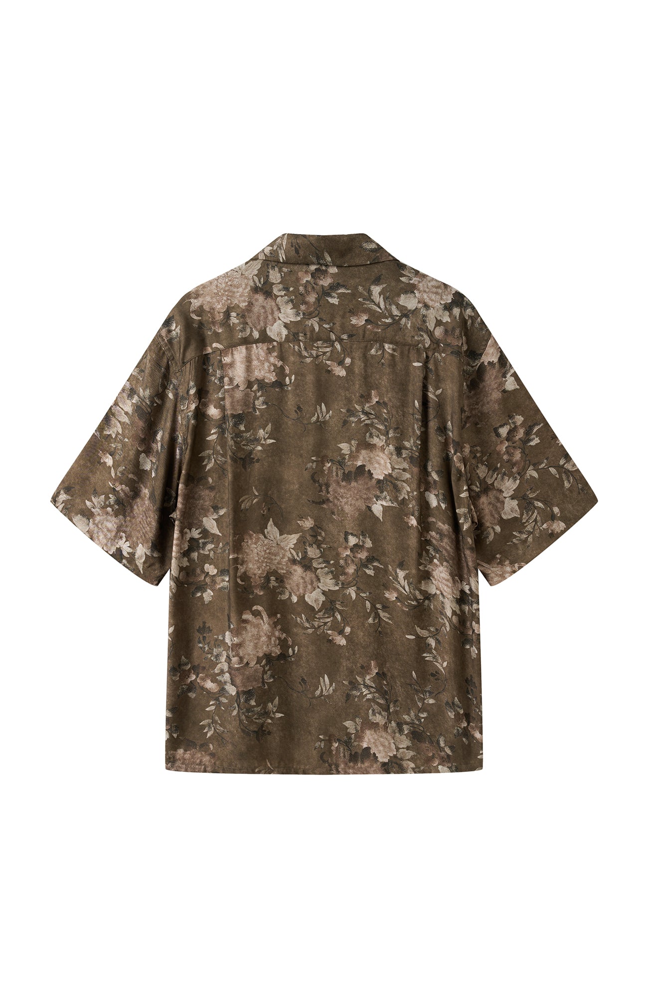MOITIEDEPETALE Retro Vine Cupro-Blend Half Shirt