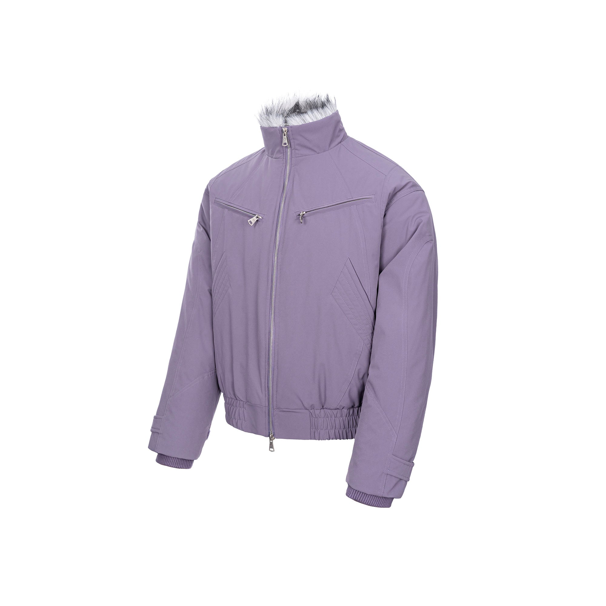 CATSSTAC Faux Fur Collar Waterproof Harrington Jacket