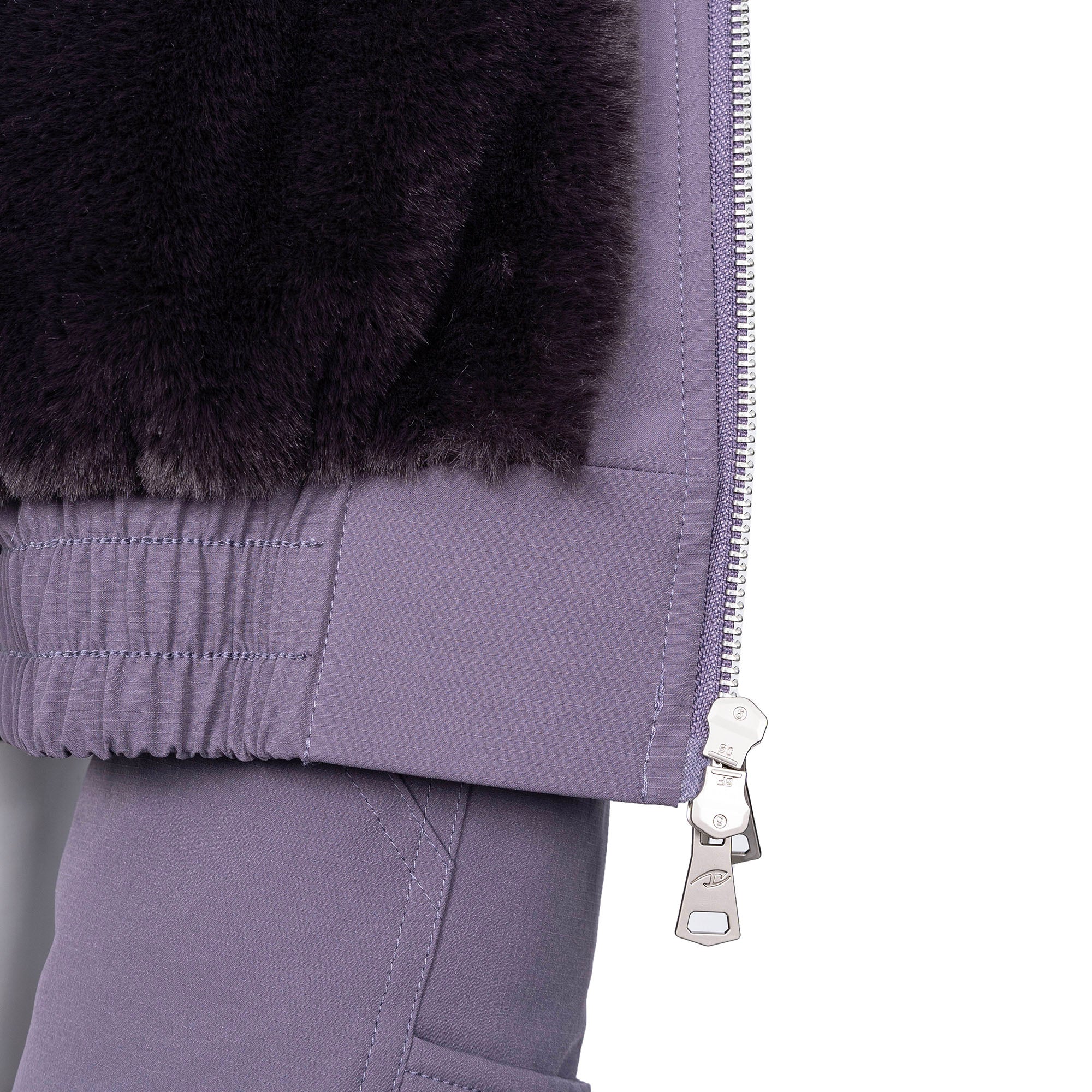 CATSSTAC Faux Fur Collar Waterproof Harrington Jacket