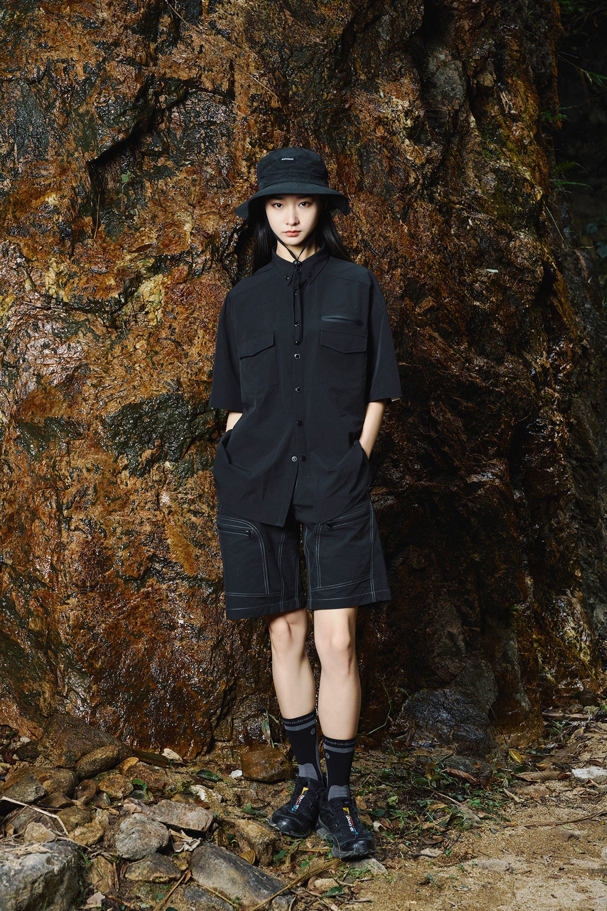 ENSHADOWER Deconstructed Multi Pockets Utility Shorts, premium urban and streetwear designers apparel on PROJECTISR.com, ENSHADOWER