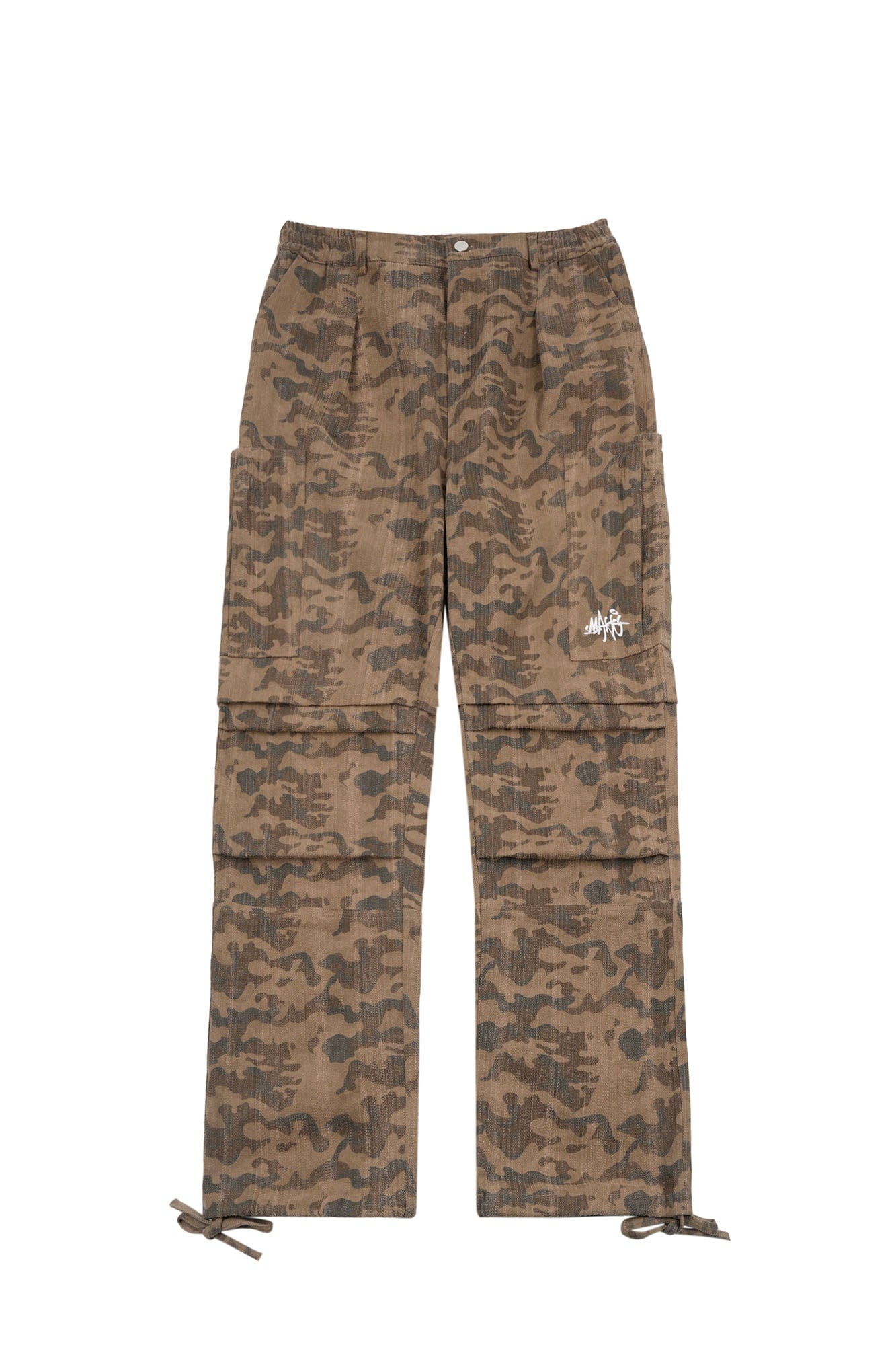 MAKEMORE Camo Multi-Pocket Panel Cargo Pants, premium urban and streetwear designers apparel on PROJECTISR.com, MAKEMORE