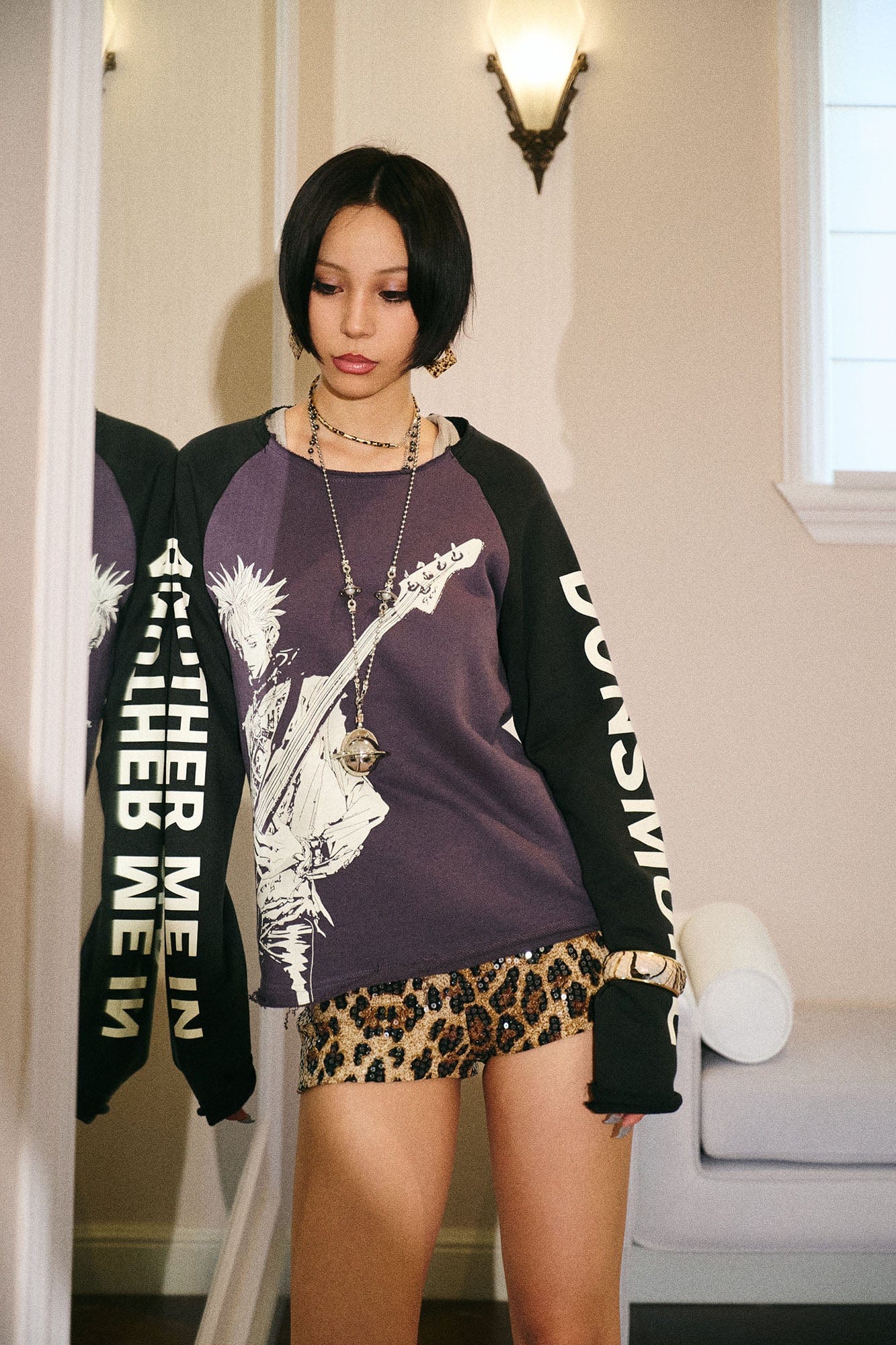 DONSMOKE × NANA Guitarist Contrast Raglan Long-Sleeve Tee, premium urban and streetwear designers apparel on PROJECTISR.com, DONSMOKE
