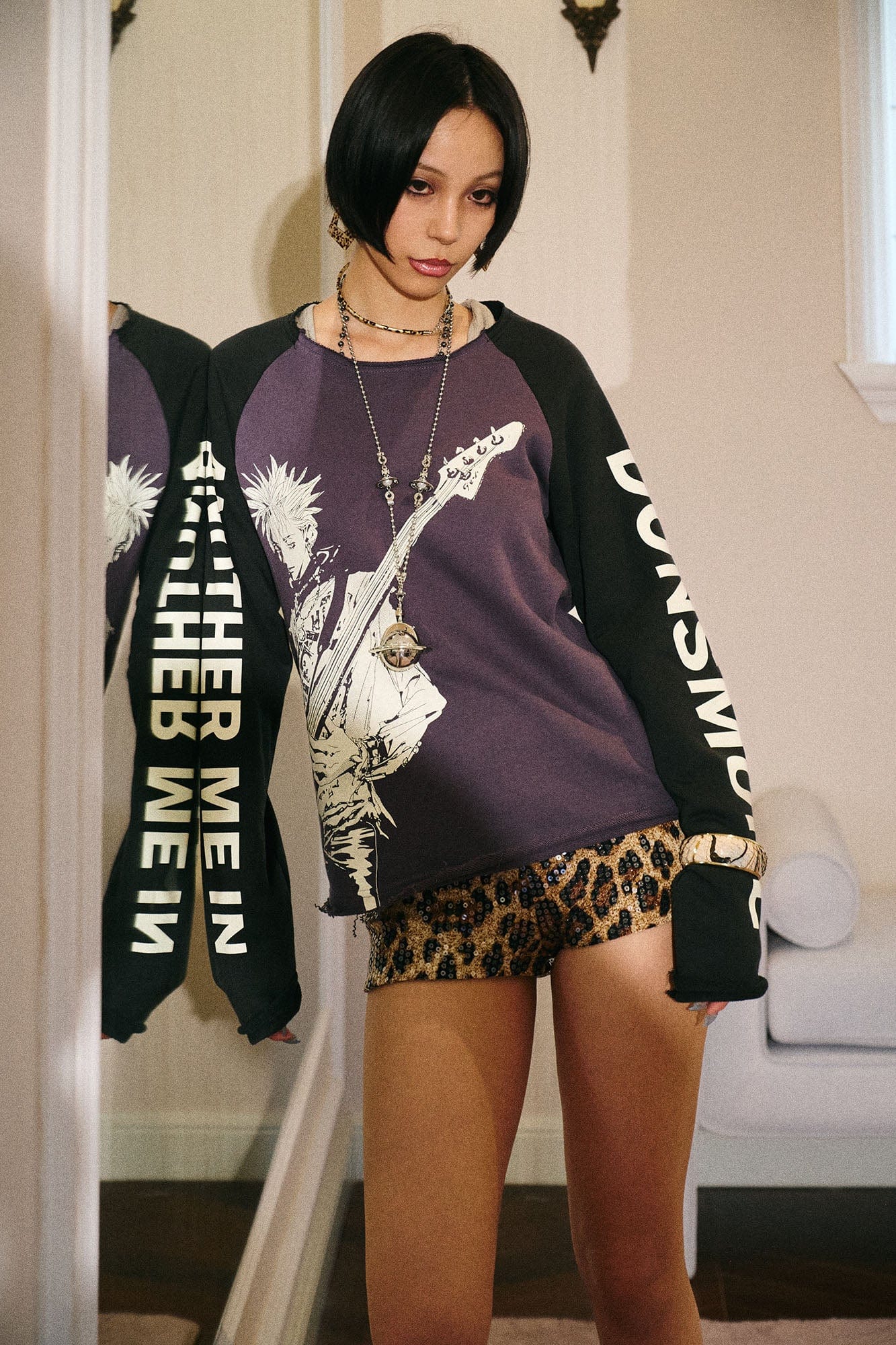 DONSMOKE × NANA Guitarist Contrast Raglan Long-Sleeve Tee, premium urban and streetwear designers apparel on PROJECTISR.com, DONSMOKE