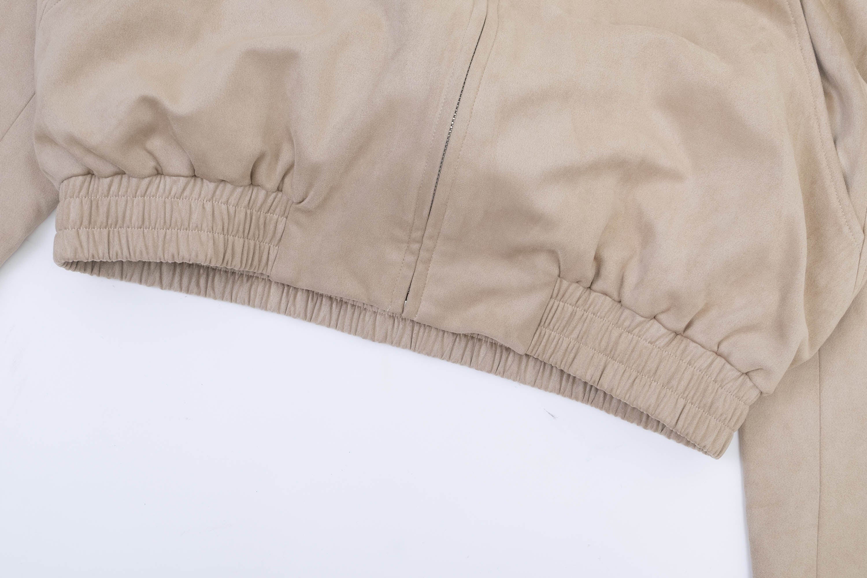 IN EXISTENCE Curved Spliced Smooth Harrington Jacket, premium urban and streetwear designers apparel on PROJECTISR.com, IN EXISTENCE