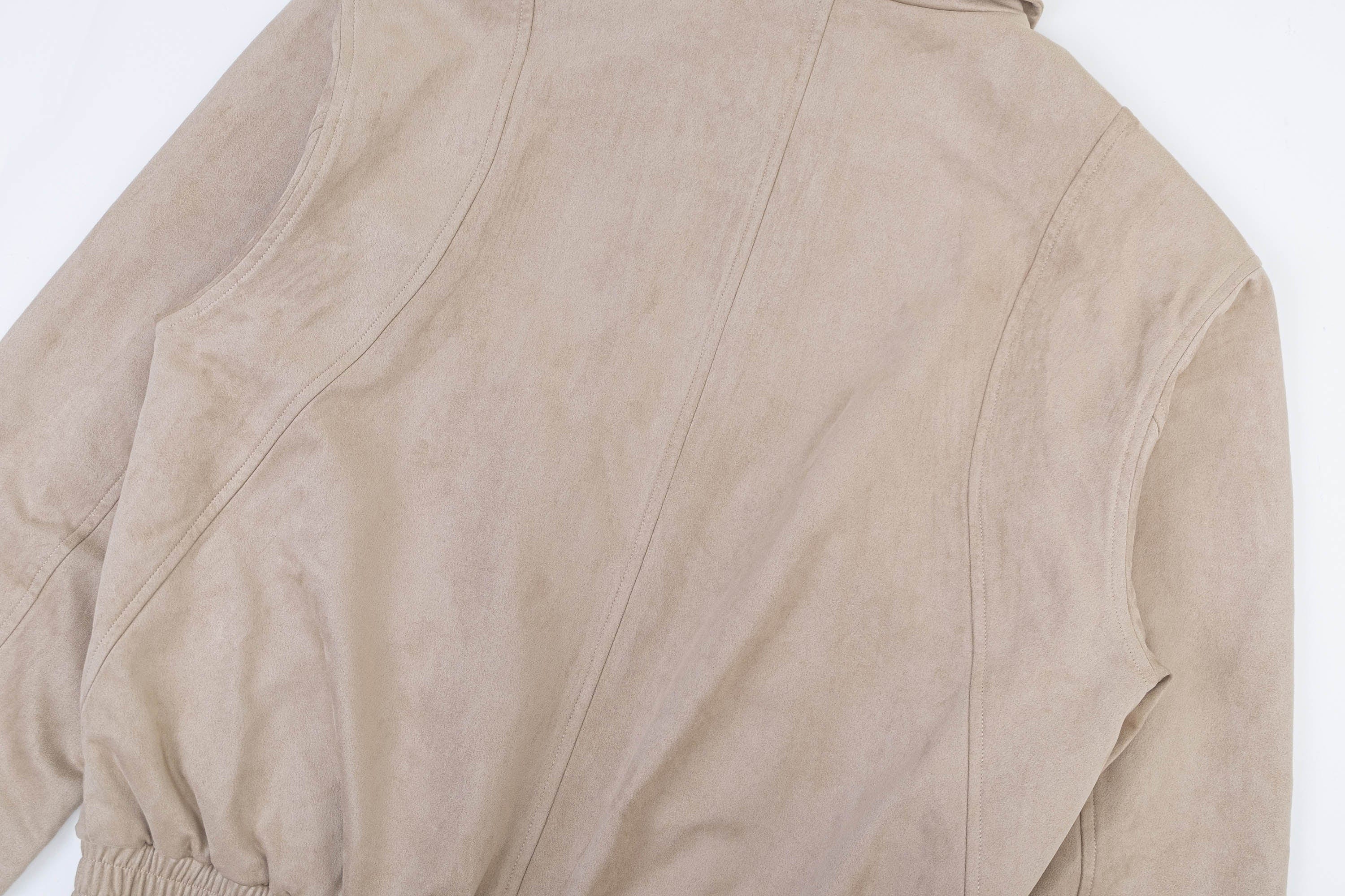 IN EXISTENCE Curved Spliced Smooth Harrington Jacket, premium urban and streetwear designers apparel on PROJECTISR.com, IN EXISTENCE