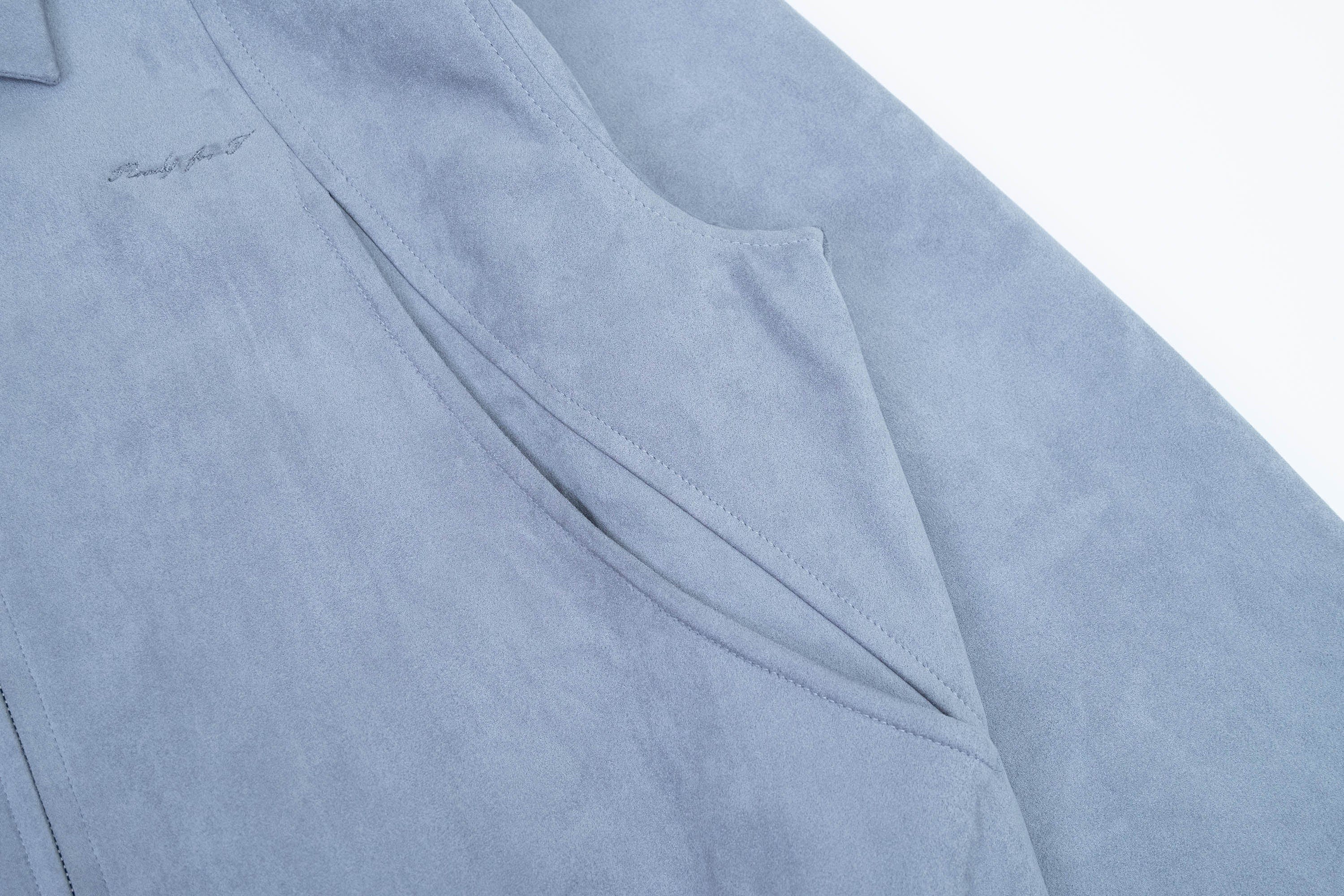 IN EXISTENCE Curved Spliced Smooth Harrington Jacket, premium urban and streetwear designers apparel on PROJECTISR.com, IN EXISTENCE