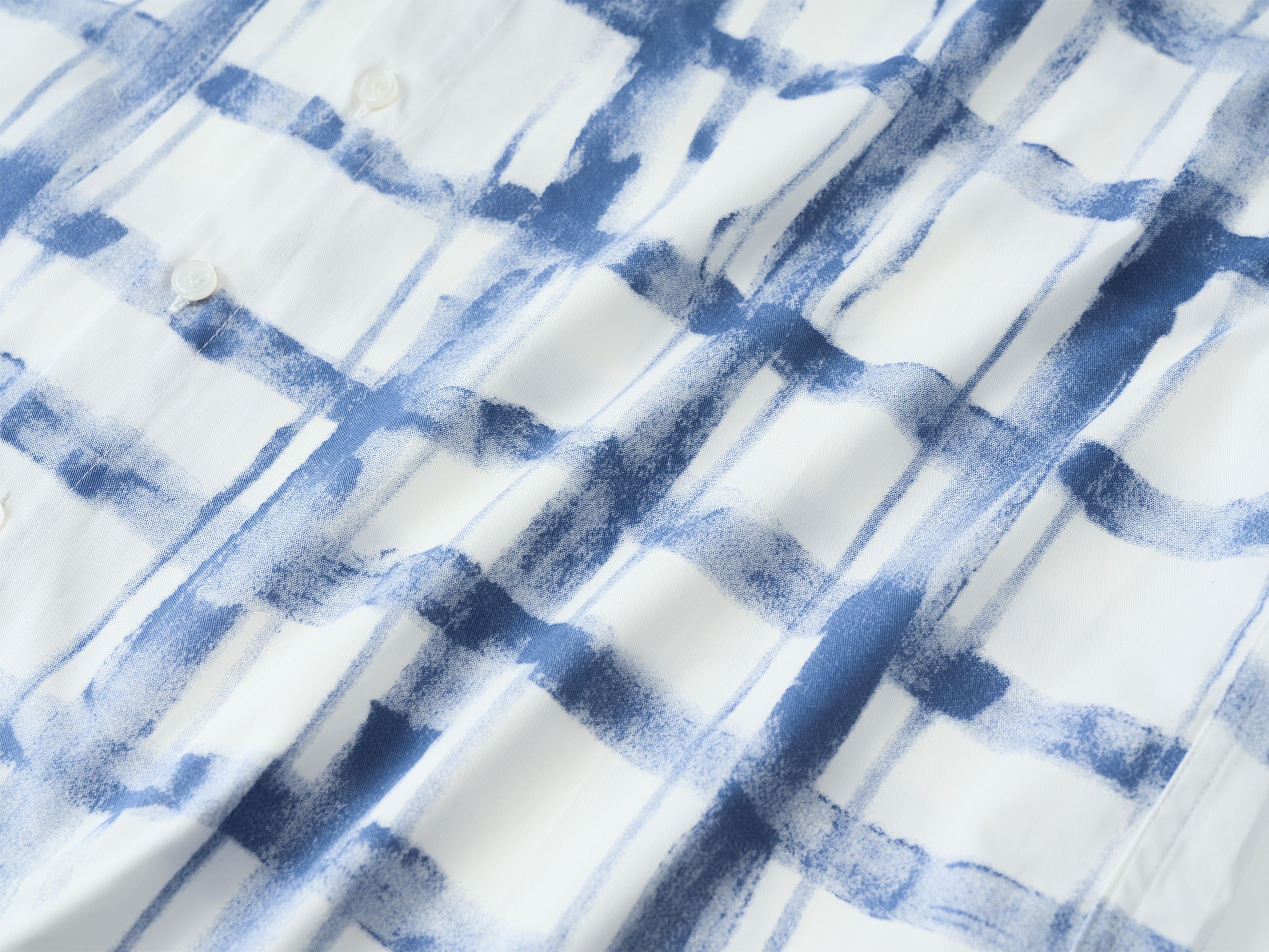 OVERLAPS Brush-Paint Grid Oversized Shirt, premium urban and streetwear designers apparel on PROJECTISR.com, OVERLAPS