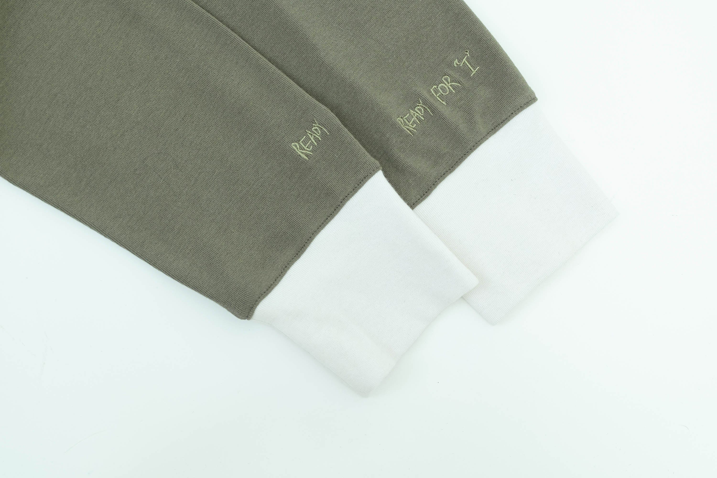 IN EXISTENCE Layered Asymmetrical Neck Embroidered Long-Sleeve Tee, premium urban and streetwear designers apparel on PROJECTISR.com, IN EXISTENCE