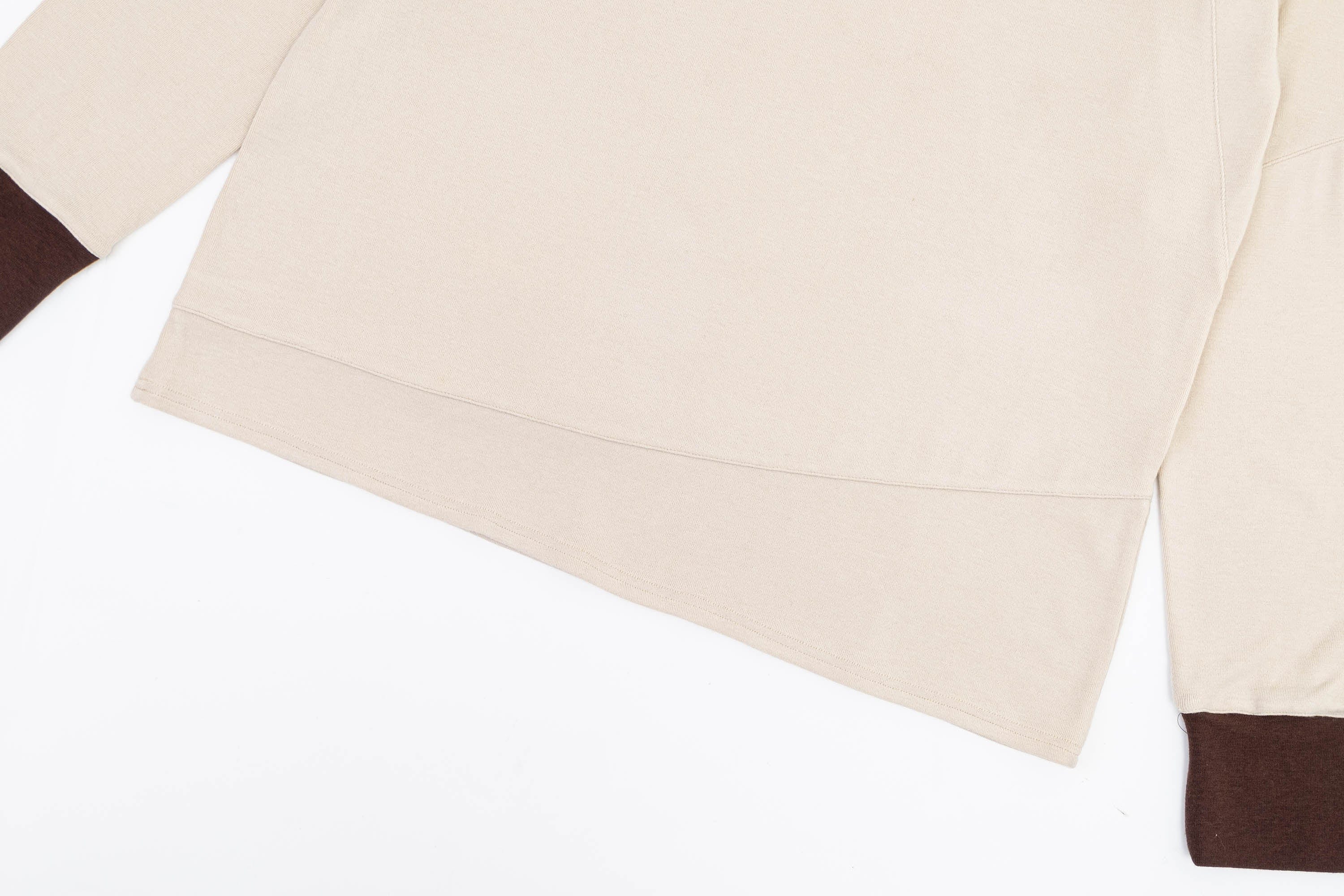 IN EXISTENCE Layered Asymmetrical Neck Embroidered Long-Sleeve Tee, premium urban and streetwear designers apparel on PROJECTISR.com, IN EXISTENCE