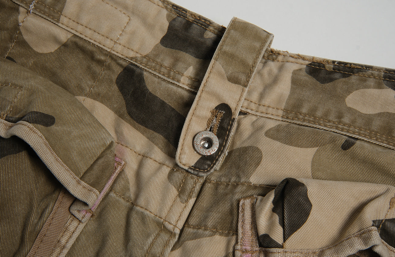 NEIGBORL Camo Multi-Pocket Straight Cargo Pants, premium urban and streetwear designers apparel on PROJECTISR.com, NEIGBORL